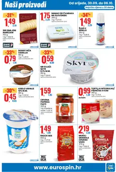 SIR SVJEŽI SKYR 0,1% M.M., 150 g - Pregled kataloga iz trgovine Eurospin, vrijedi od 30.09.2026 | Stranica: 17