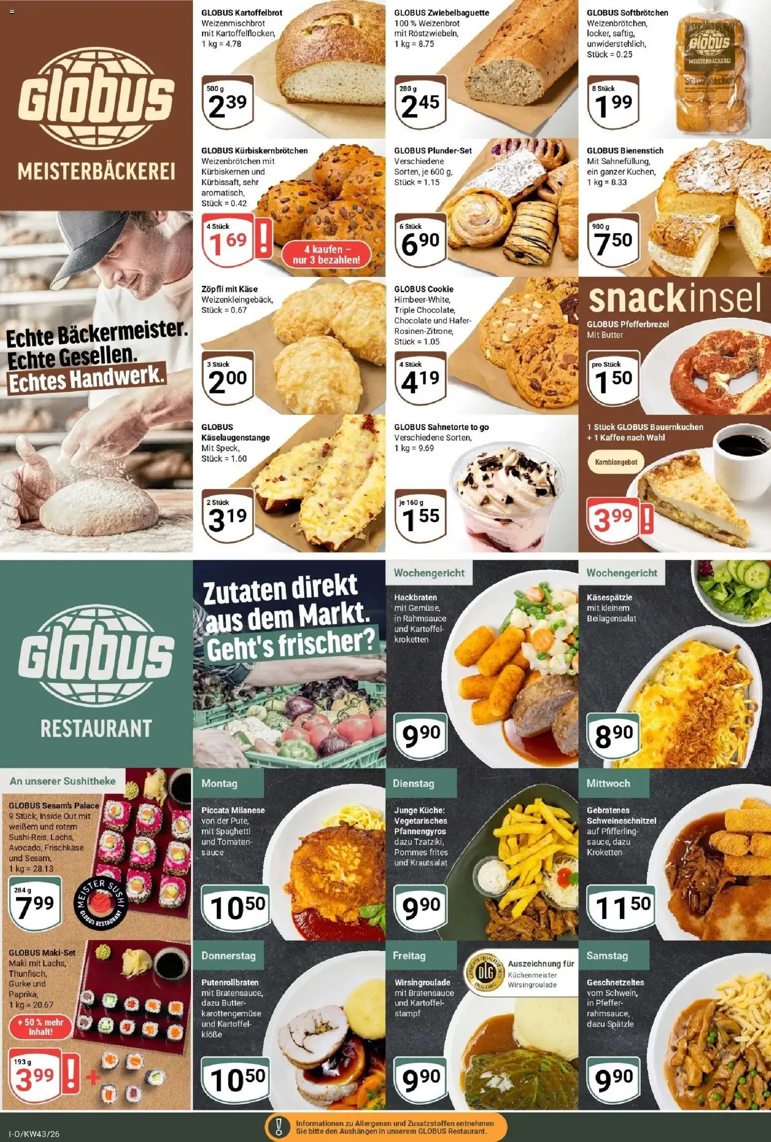 Globus Prospekt Idar-Oberstein (ab 19.10.2026) » Angebote online | Seite: 6 | Produkte: Käse, Spaghetti, Tomaten, Frischkase