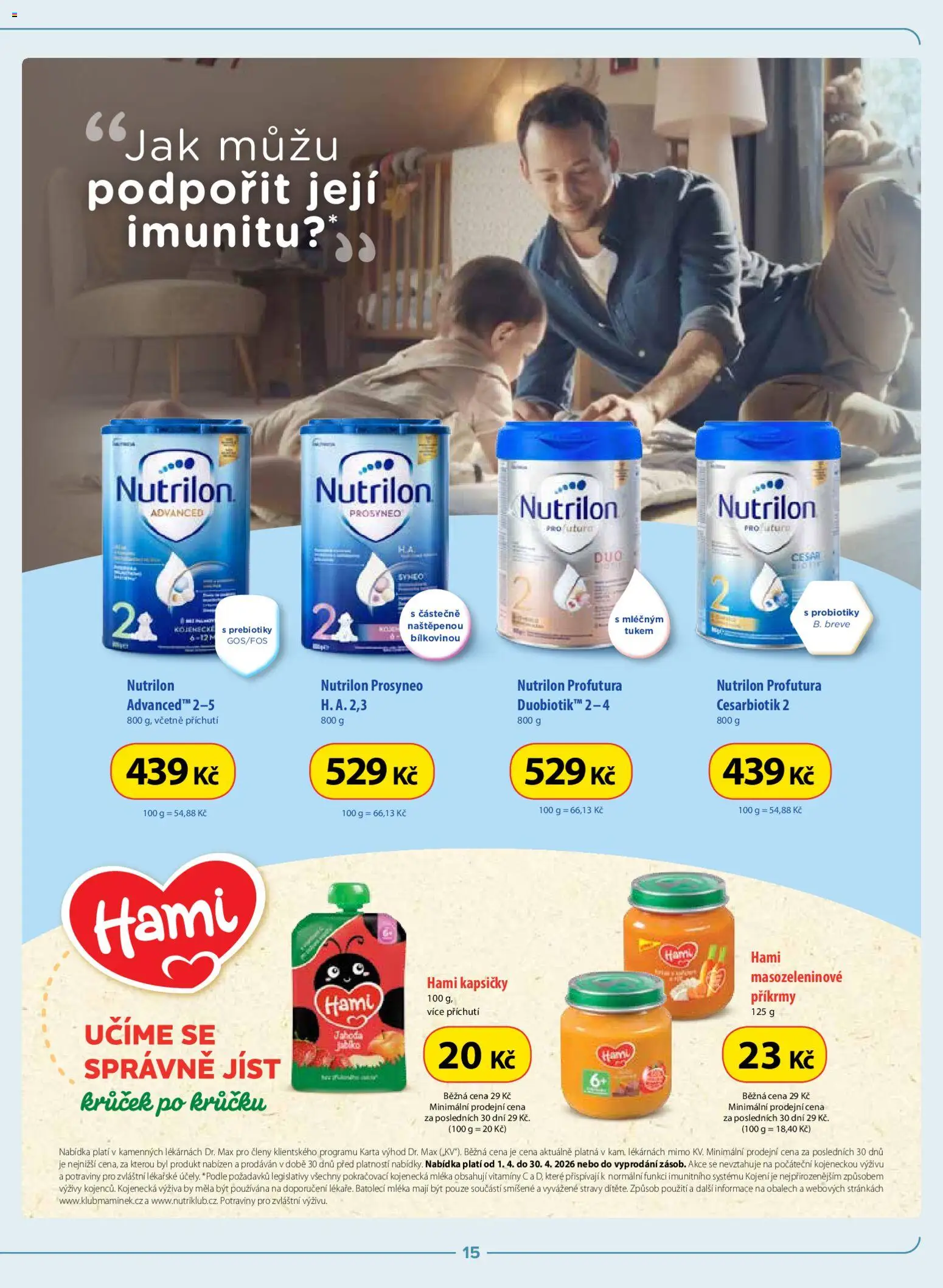 Dr. Max leták od 01.04.2026 | Strana: 15 | Produkty: Vitamíny, Potraviny, Hami, Nutrilon