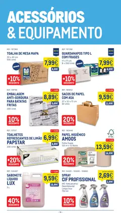 Pré-visualização Makro folheto válido de 20/10/2026 | Página: 15 | Produtos: Guardanapos, Sabonete, Limpa inox, Mesa