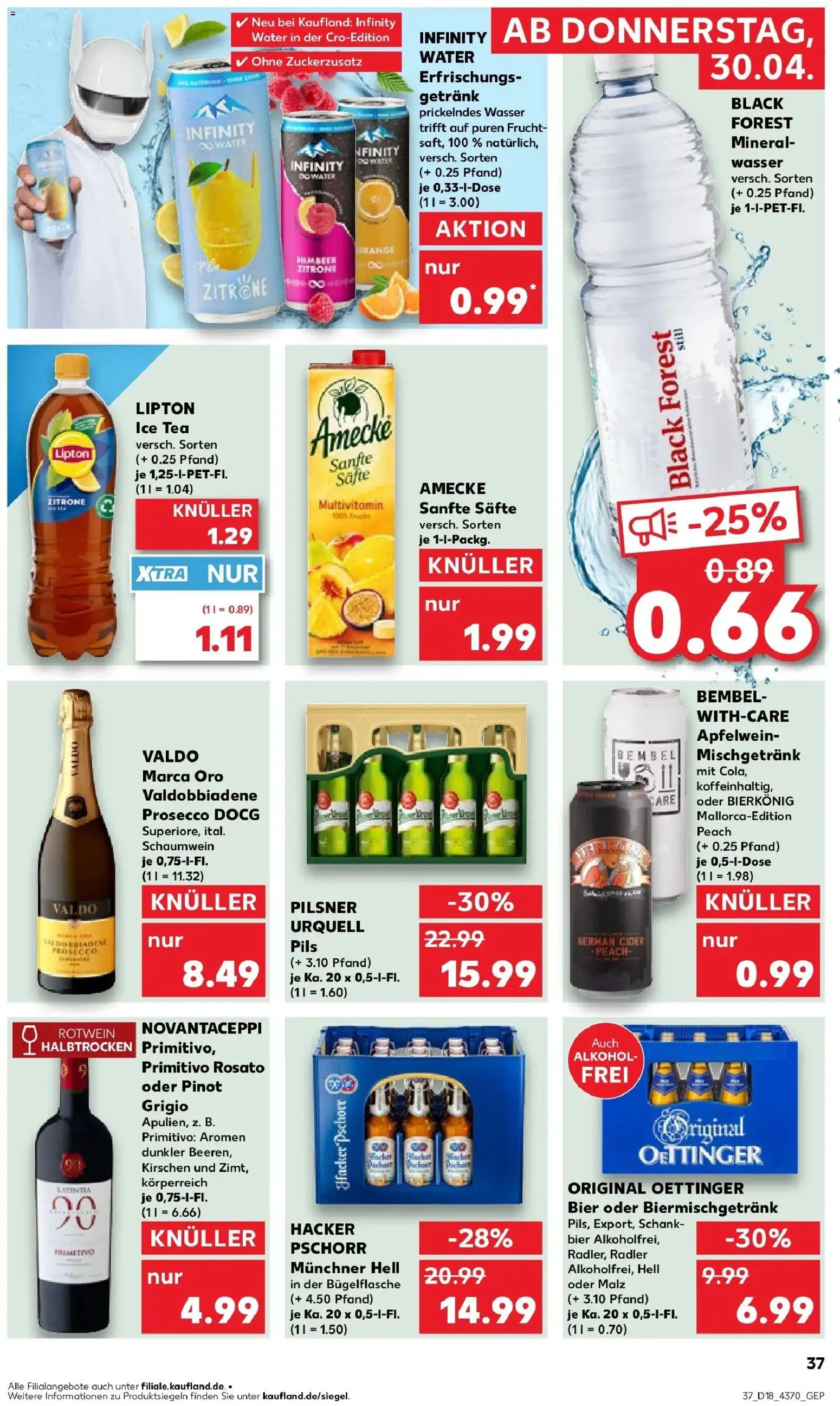 Prospekt Kaufland ab 30.04.2026 » Angebote Online zum Blättern | Seite: 37 | Produkte: Pils, Oettinger, Apple, Pilsner urquell