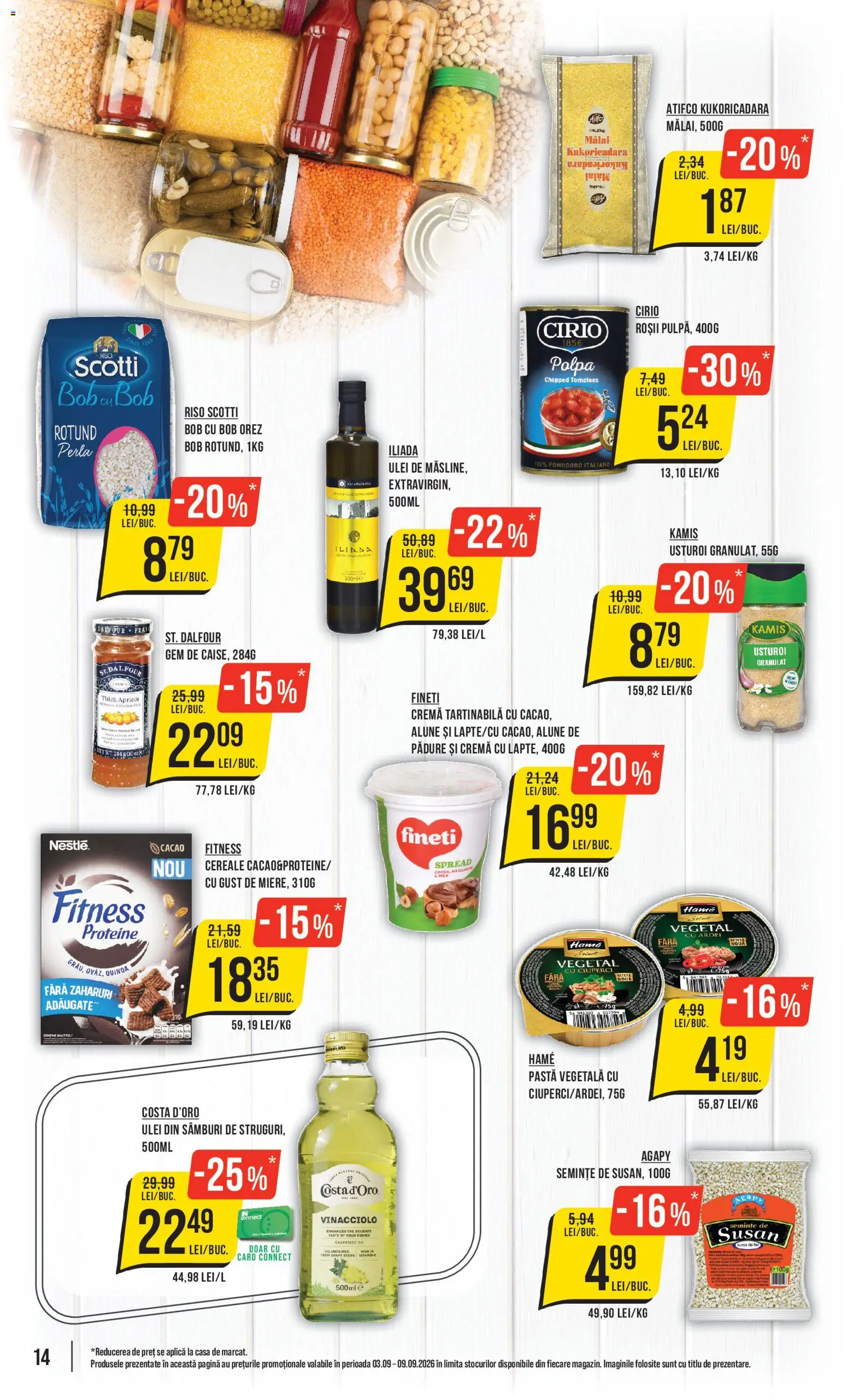 Noul catalog Mega Image – valabil de la 03.09.2026 | Pagină: 14 | Produse: Ardei, Semințe, Gem, Cacao