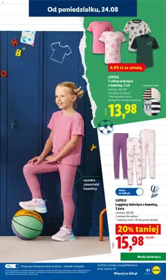 Pogląd oferty "LUPILU Legginsy dziecięce z bawełną, 2 pary, LUPILU Legginsy dziecięce z bawełną, 2 pary rozmiary: 98-128" - ważna od 09.07.2026 | Strona: 61 | Produkty: Legginsy, Legginsy dziecięce