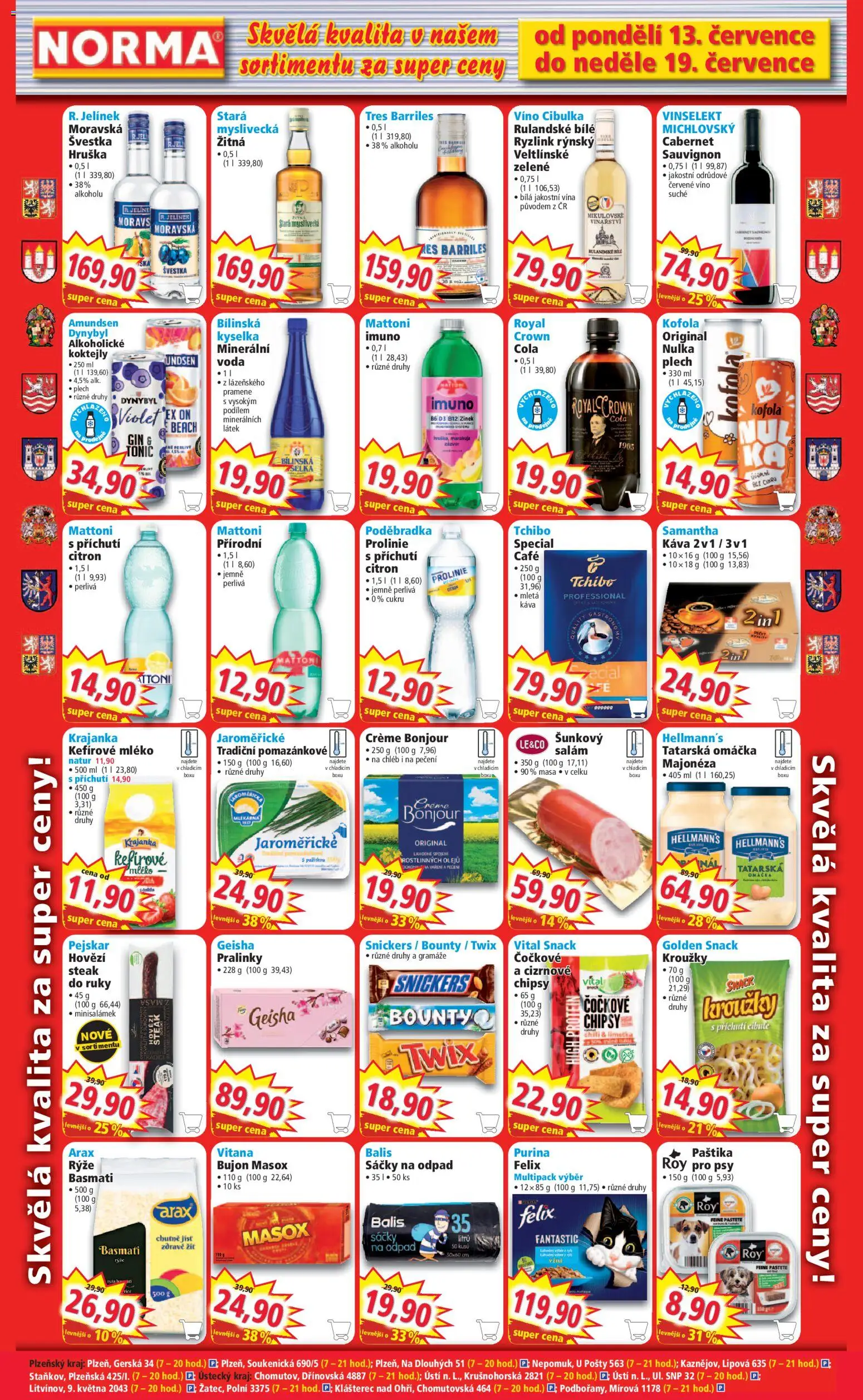 Norma leták od 13.07.2026 | Strana: 6 | Produkty: Hovězí, Purina, Tchibo, Cola