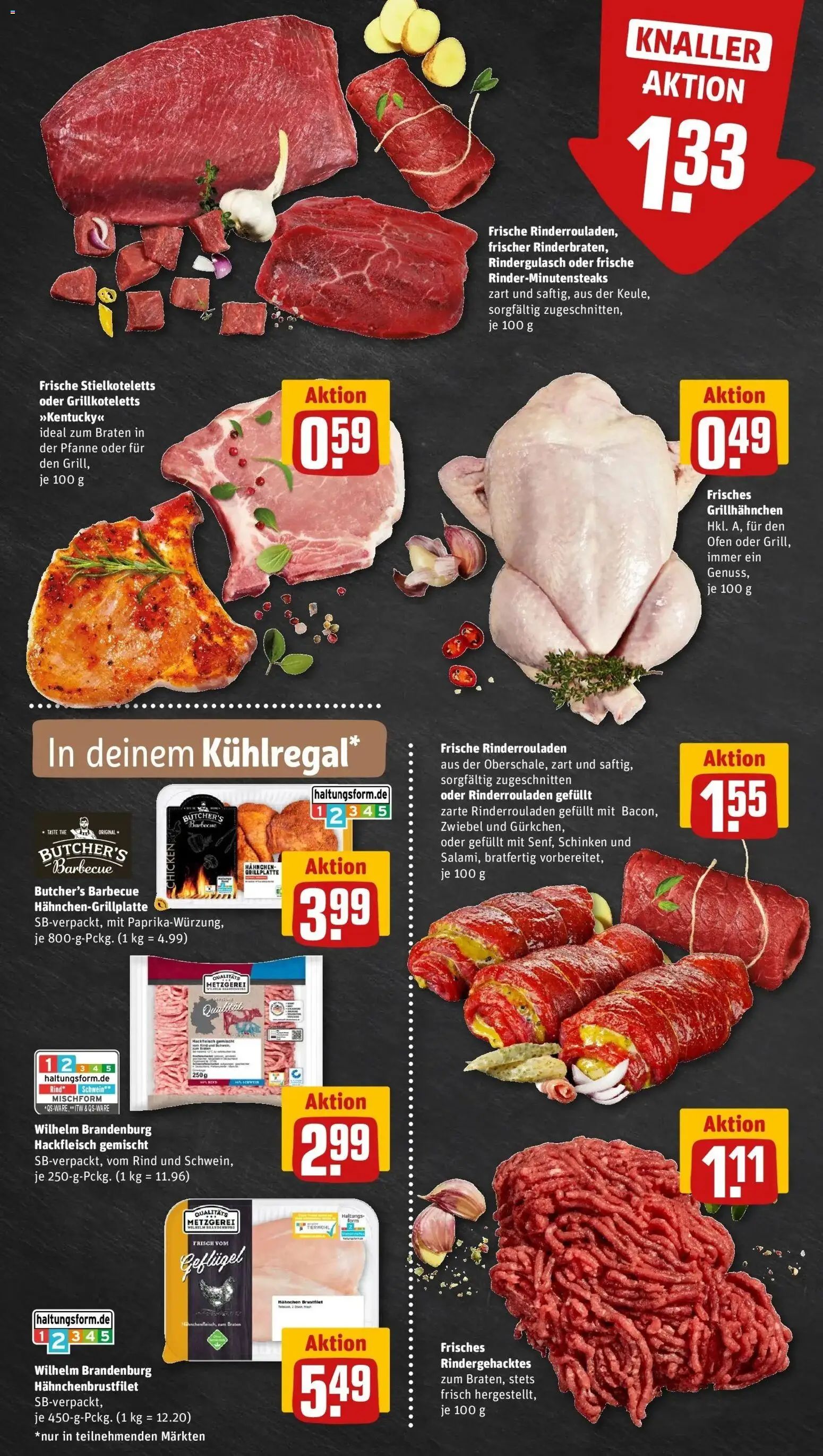 Rewe Prospekt Unna – gültig ab 01.06.2026 | Seite: 6 | Produkte: Ofen, Rindergulasch, Hahnchen, Hackfleisch