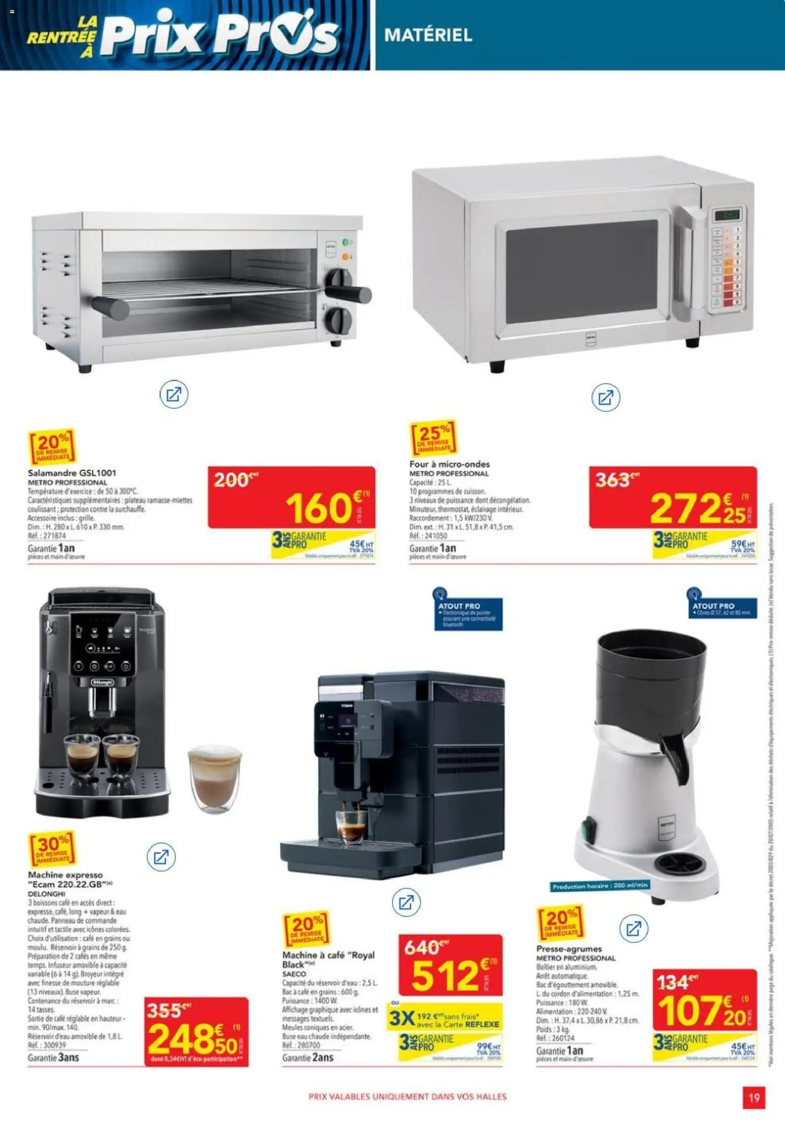 {H1} | Page: 19 | Produits: Plateau, Alimentation, Éclairage, Cônes