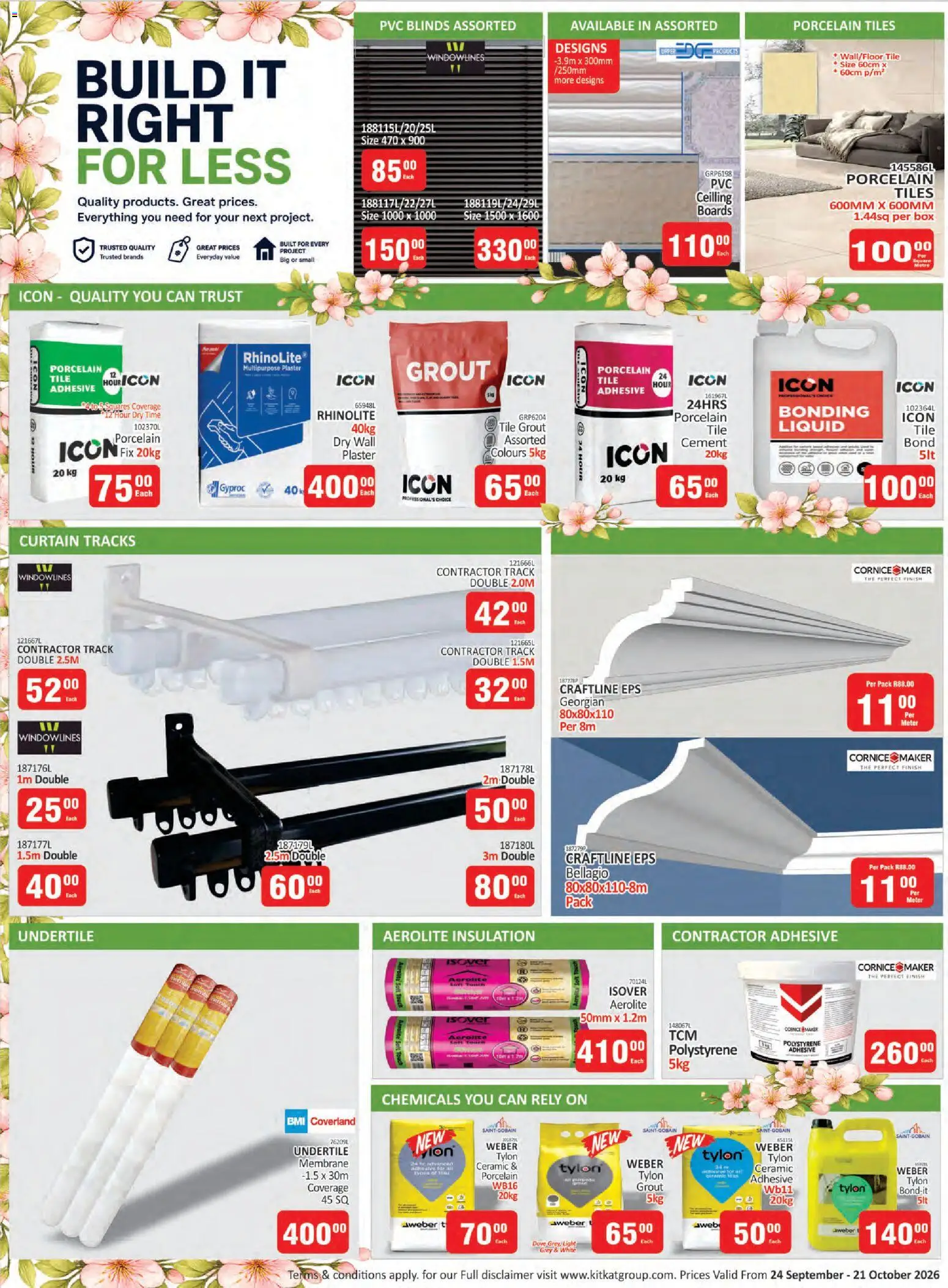 New KIT KAT Cash & Carry catalogue – valid from 24/09/2026 | Page: 2 | Products: Tile grout, Box, Adhesive, Cement