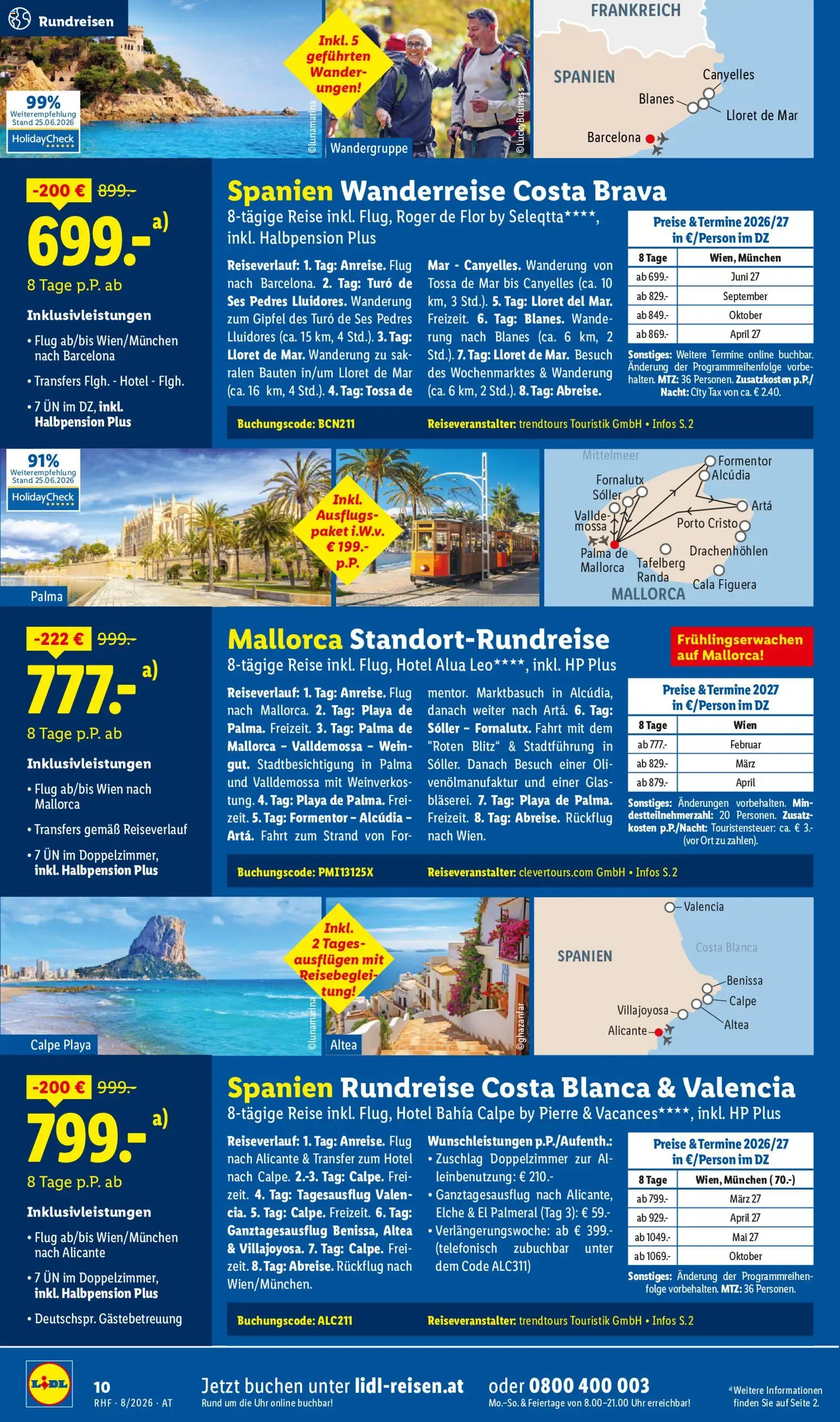 Lidl August Reise - Highlights gültig ab 29.07.2026 | Seite: 10 | Produkte: Uhr, Wein