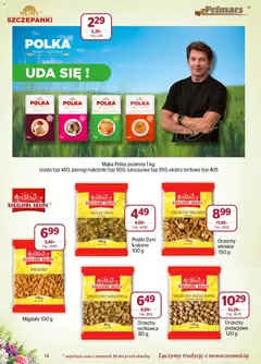Pogląd oferty "Społem gazetka" - ważna od 01.05.2026 | Strona: 14 | Produkty: Orzechy włoskie, Półka, Pestki dyni, Orzechy