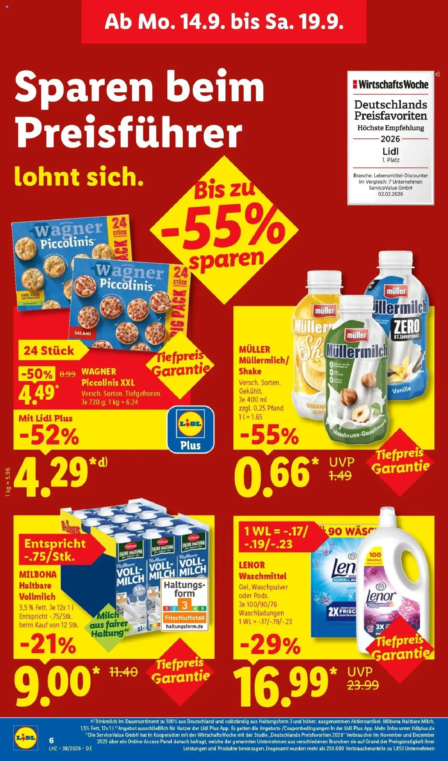 Lidl Prospekt Wahlstedt (ab 14.09.2026) zum Blättern » Angebote | Seite: 14 | Produkte: Lenor, Vanille, Waschpulver, Piccolinis