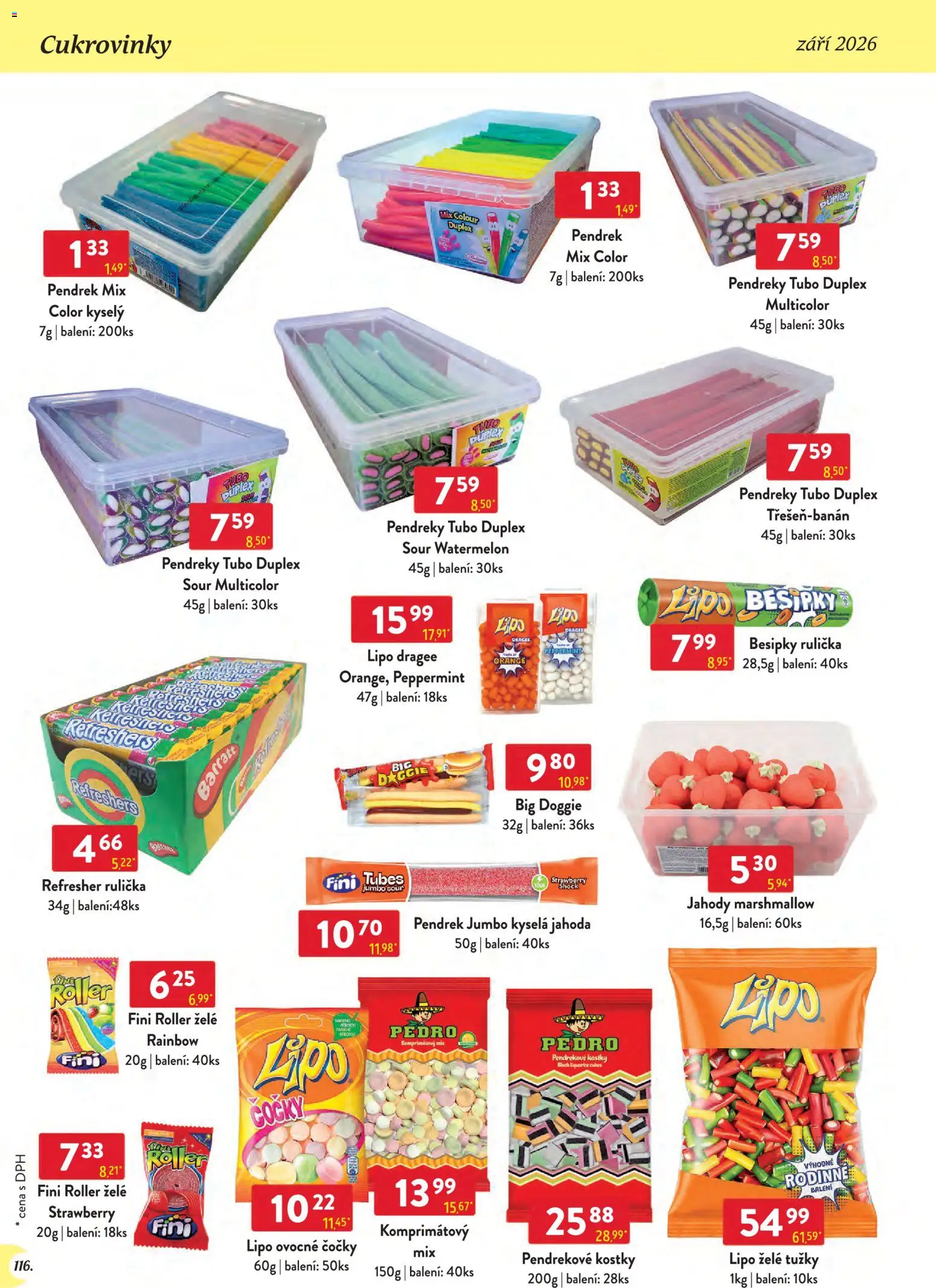 Astur & Qanto leták - Velkoobchod 09/2026 od 01.09.2026 | Strana: 116 | Produkty: Marshmallow, Jahody, Kostky, Cukrovinky