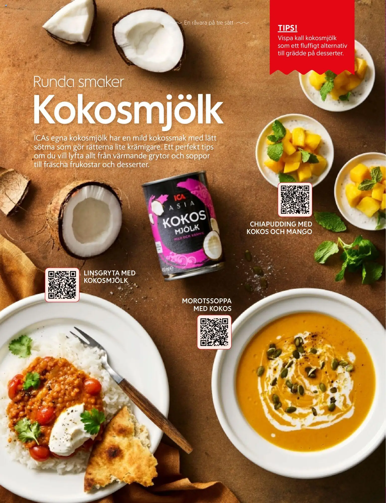 ICA Kvantum reklamblad aktuell från 01/11/2026 | Sida: 24 | Produkter: Kokos, Mjölk, Mango, Grädde