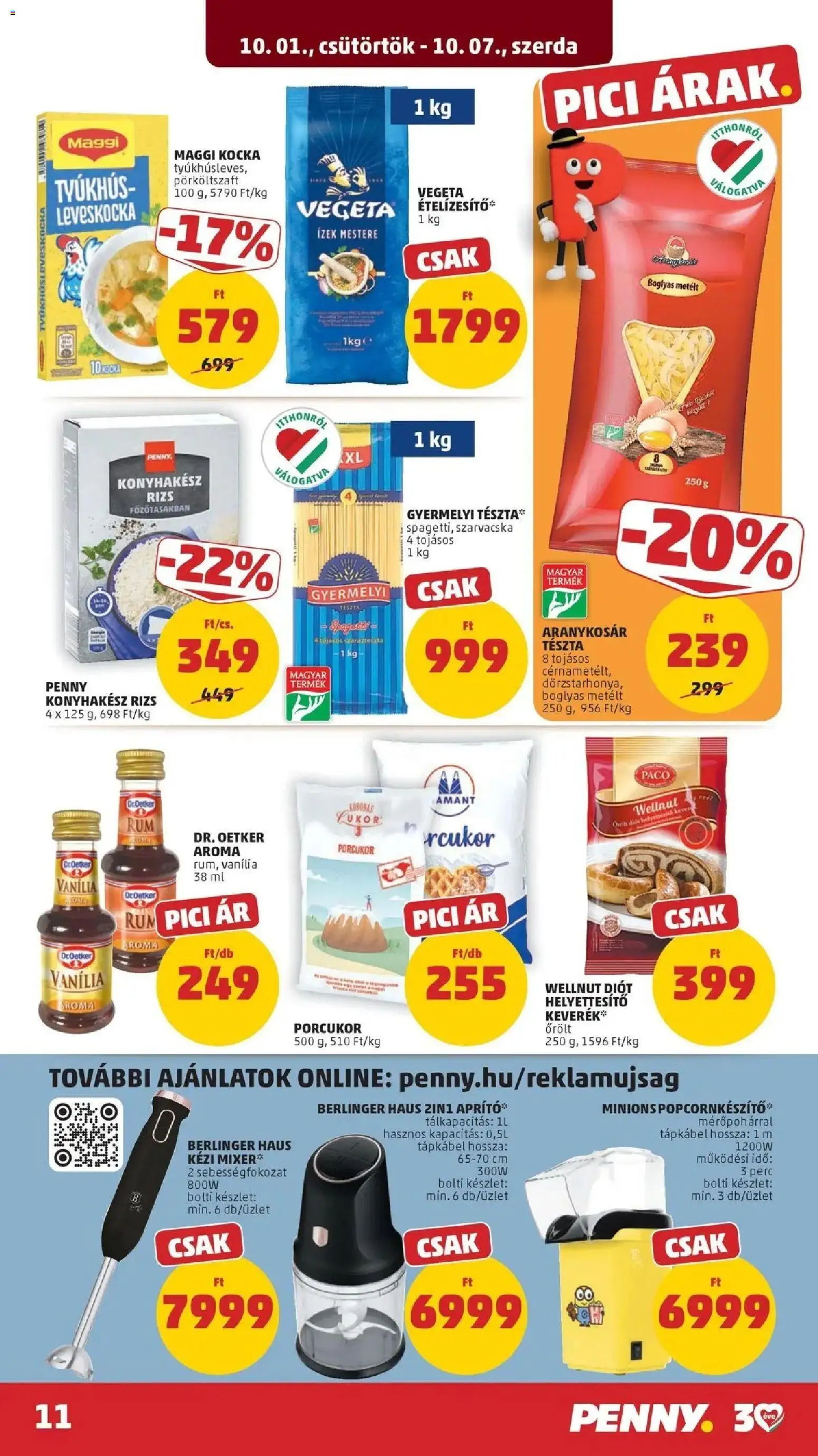 PENNY aktuális akciós újság: 2026.09.30.-tól lapozható | Oldal: 11 | Termékek: Dr. Oetker, Porcukor, Dió, Szarvacska