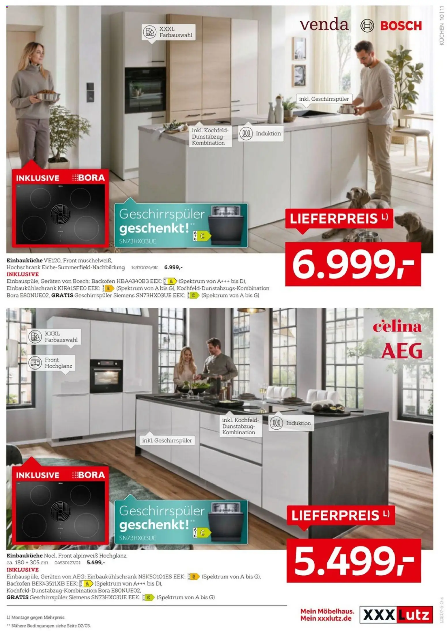 XXXLutz Nr. 1 bei Küchen – gültig ab 04.07.2026 | Seite: 11 | Produkte: Bosch, Geschirrspüler, Backofen, Dunstabzug