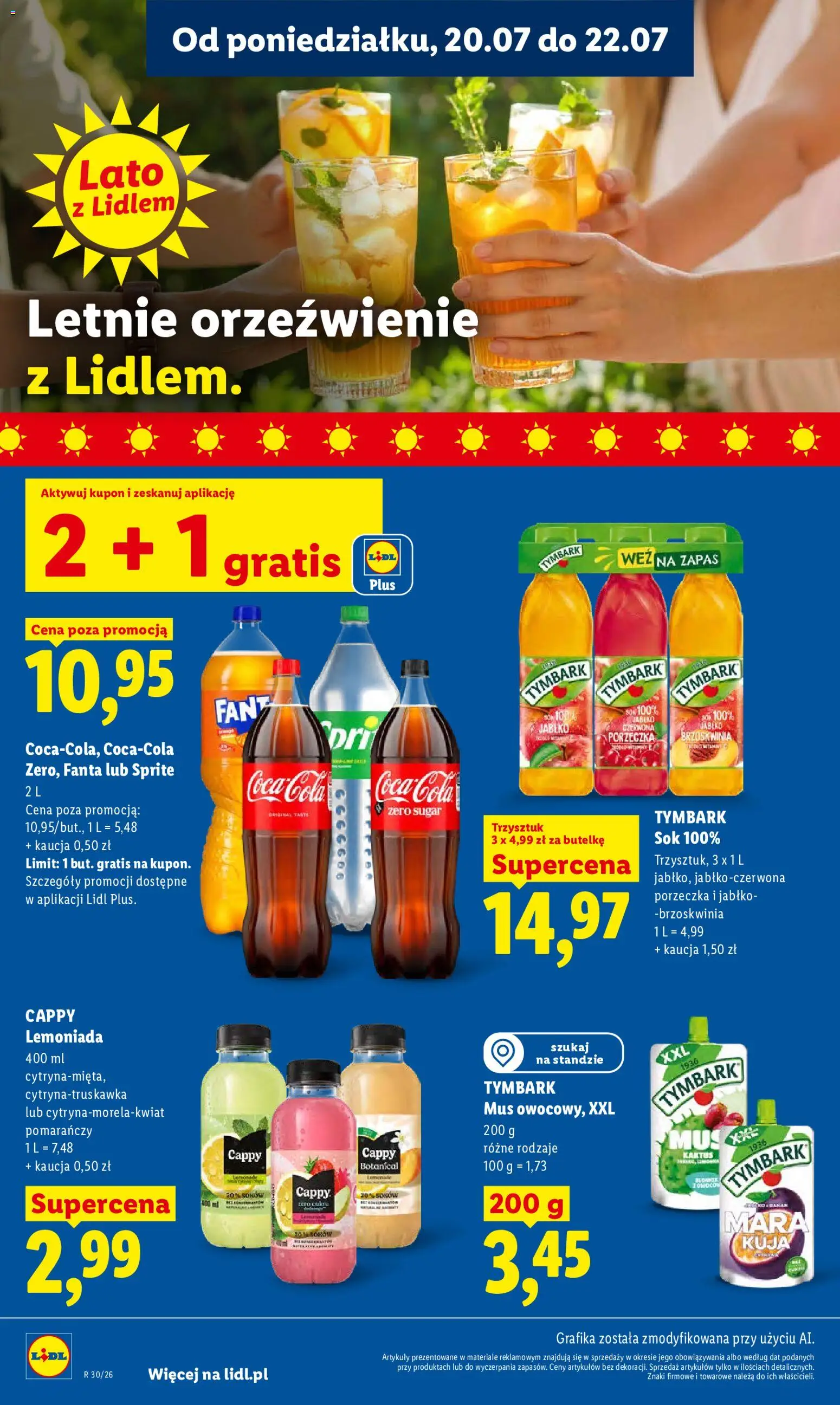 Lidl gazetka od 20.07.2026 | Strona: 74 | Produkty: Sprite, Porzeczka, Lemoniada, Sok