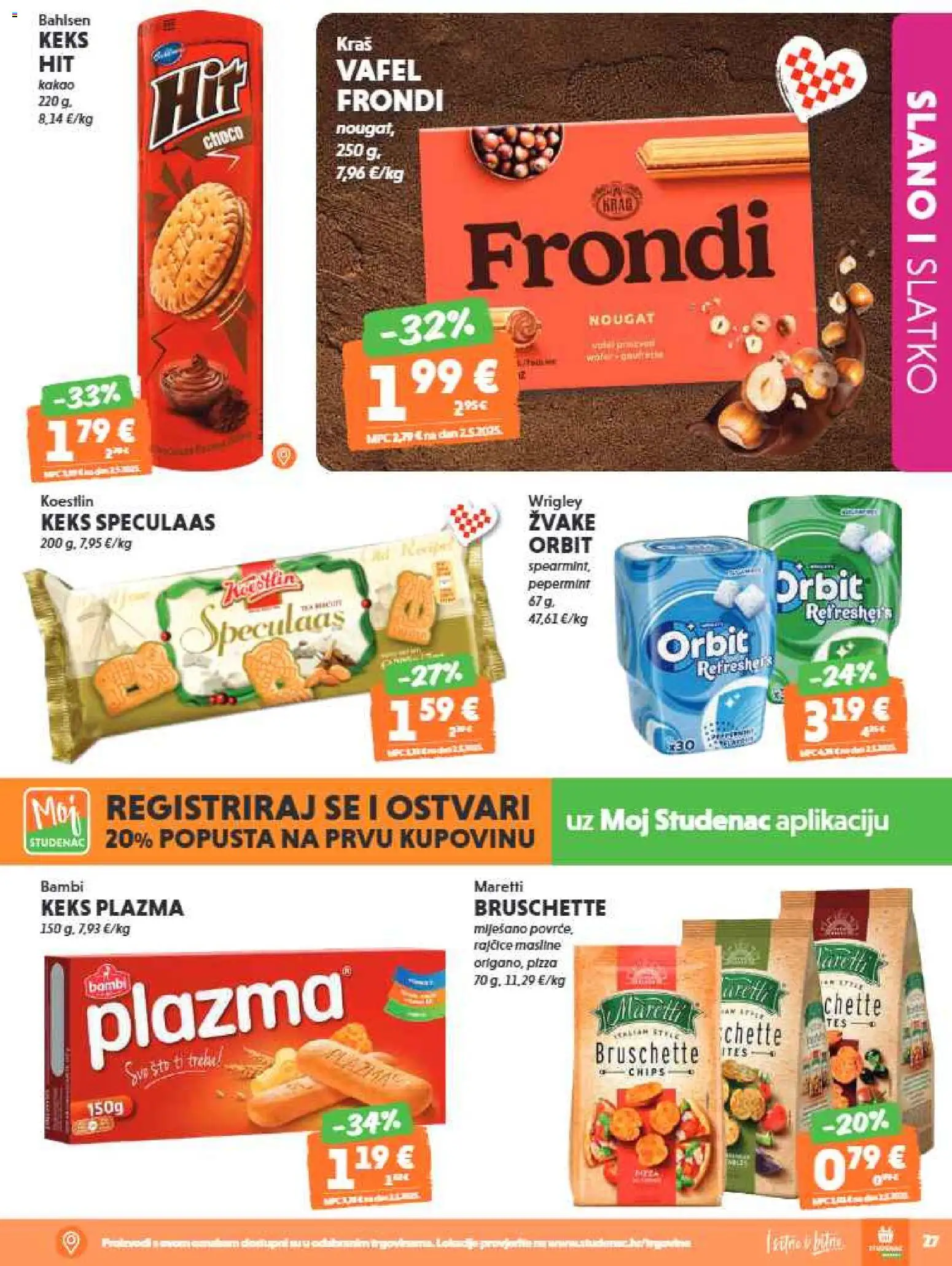 Studenac katalog | vrijedi od 01.07.2026 | Stranica: 29 | Proizvodi: Pizza, Rajčice, Keks, Kakao