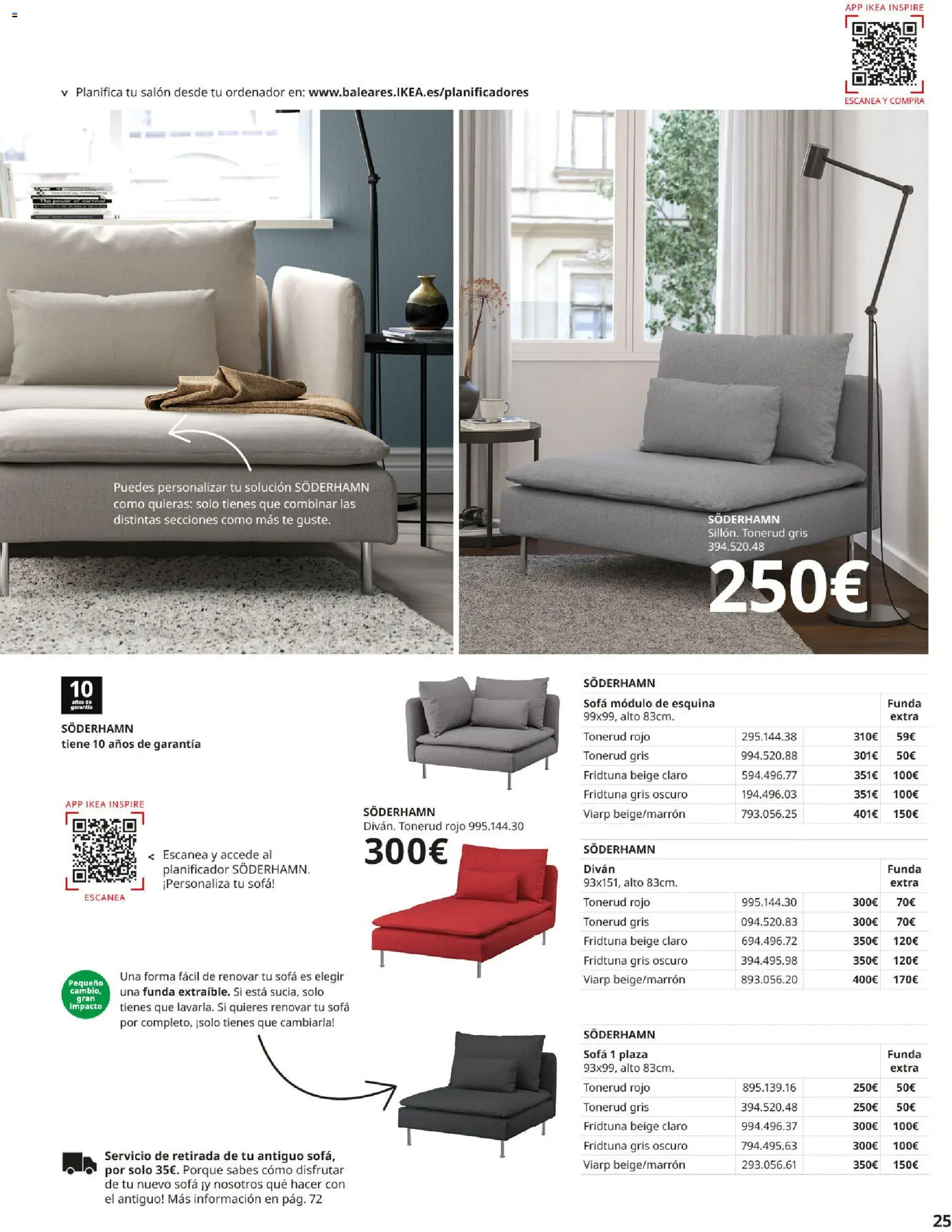 Catálogo IKEA Sofás │ válido desde el 07.05.2026 | Página: 25 | Productos: Té, Ordenador, Funda, Sofá