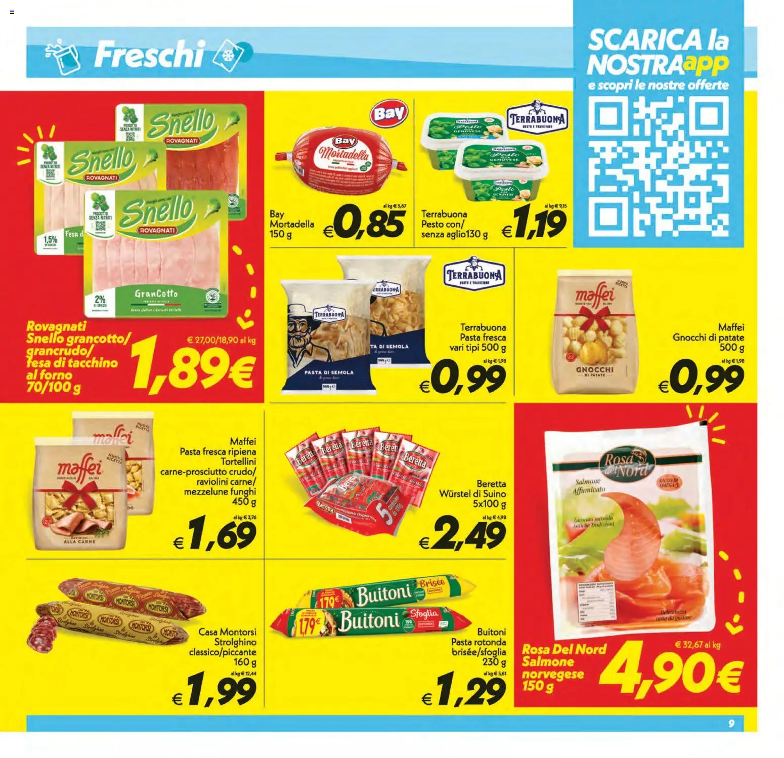 Volantino SuperConveniente del 11/09/2026 | Pagina: 9 | Prodotti: Patate, Wurstel, Funghi, Carne