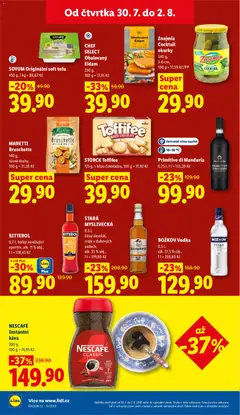 Náhled letáku Znojmia Cocktail okurky, 340 g, 3-6 cm, 100 g = 17,59 Kč/PP od 30.07.2026 | Strana: 34