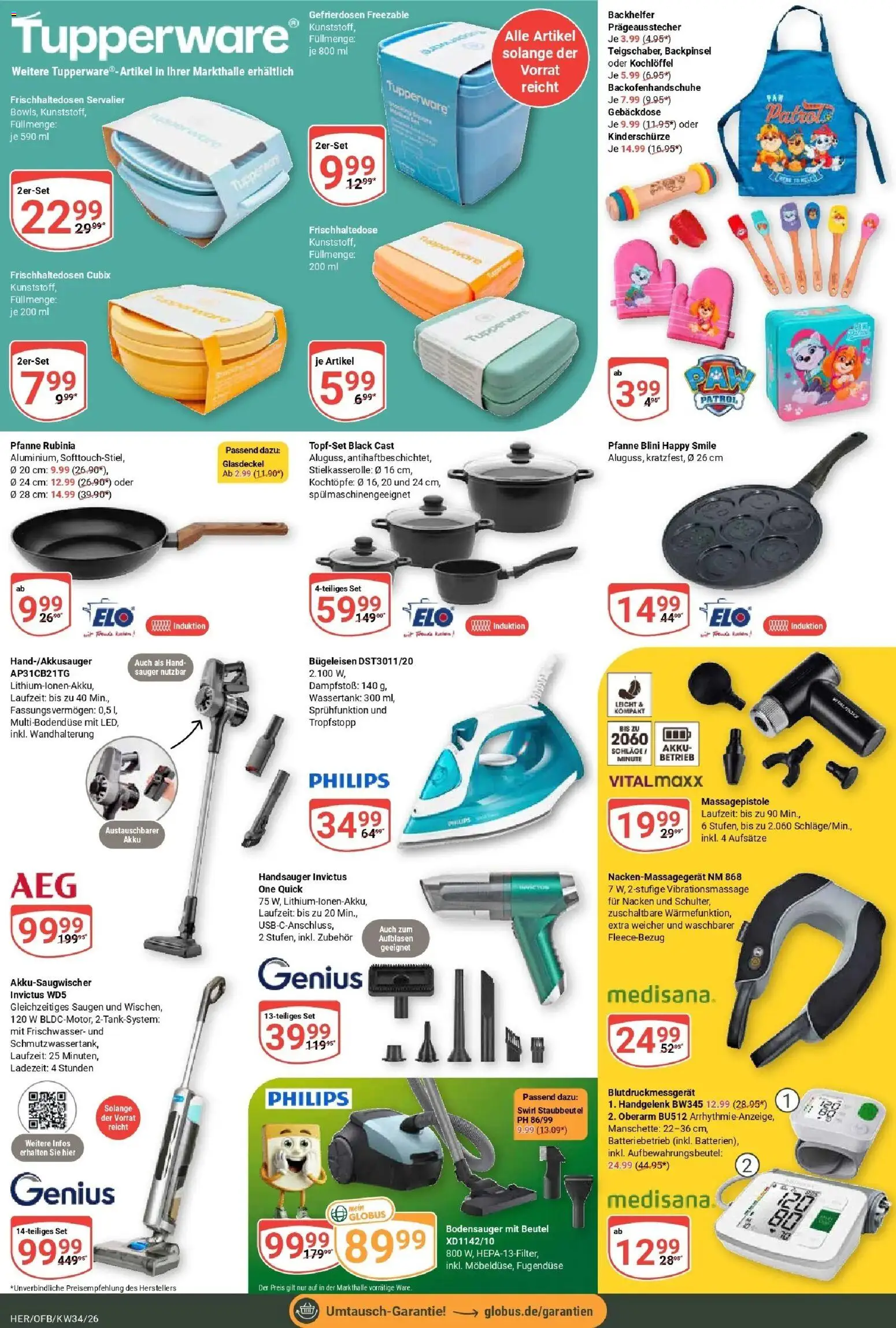 Globus Prospekt Hermsdorf (ab 17.08.2026) » Angebote online | Seite: 25 | Produkte: Philips, Bügeleisen, Massagepistole