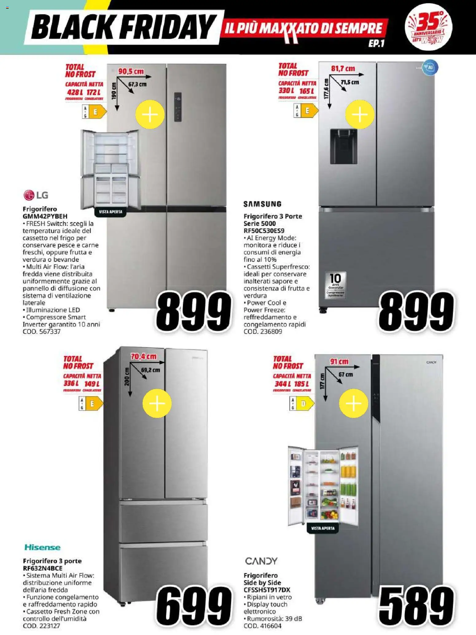 Volantino Media World del 30/10/2026 | Pagina: 24 | Prodotti: Compressore, Bevande, Frutta, Congelatore