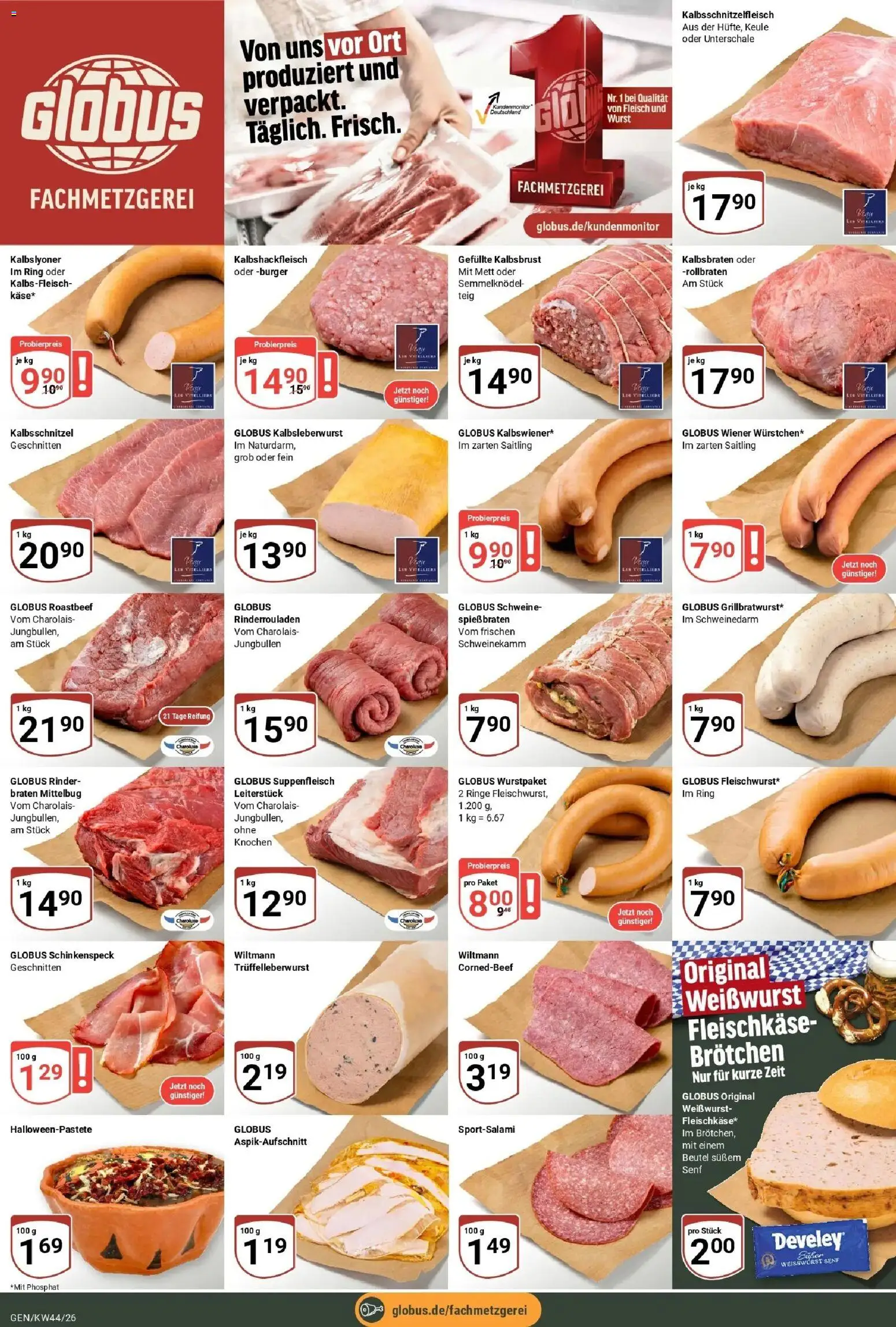 Globus Prospekt Gensingen (ab 26.10.2026) » Angebote online | Seite: 10 | Produkte: Rinderrouladen, Roastbeef, Suppenfleisch, Fleisch