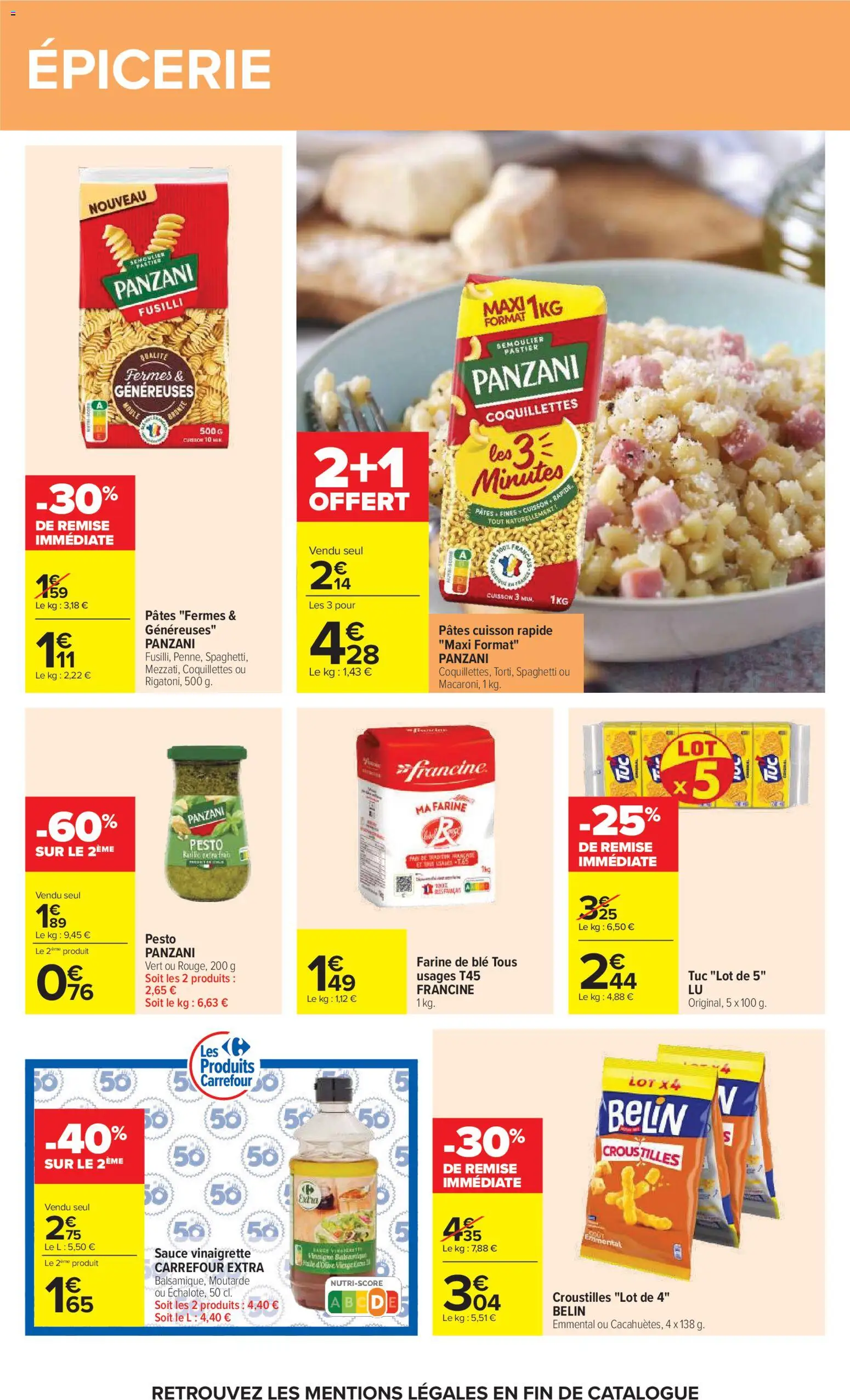 {H1} | Page: 37 | Produits: Fusilli, Pesto, Pâtes Panzani, Coquillettes