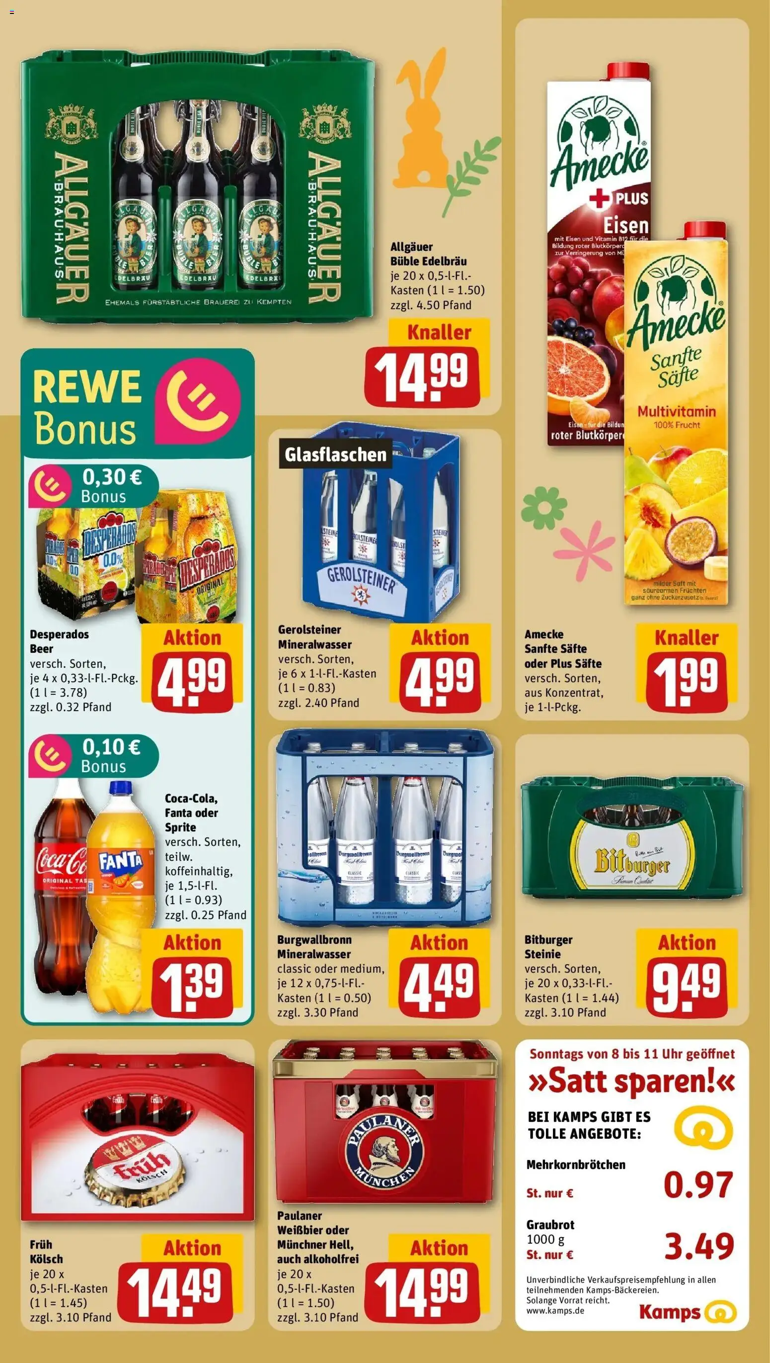 Rewe Prospekt Würselen / Bardenberg	 – gültig ab 15.03.2026 | Seite: 20 | Produkte: Bitburger, Fanta, Weißbier, Desperados