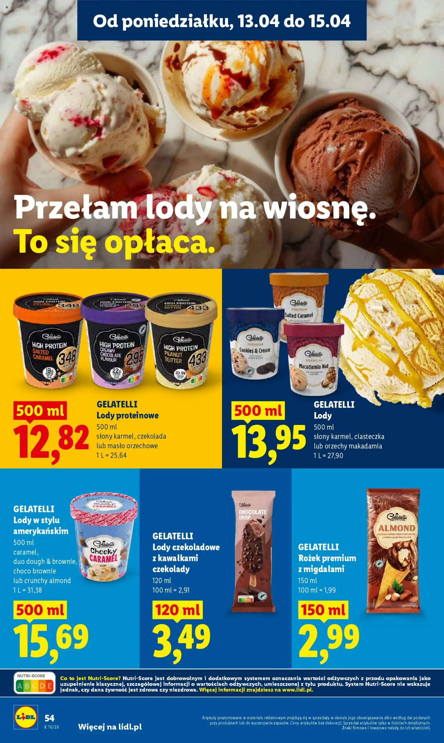 Lidl gazetka od 13.04.2026 | Strona: 58 | Produkty: Czekolady, Masło, Lody proteinowe, Czekolada