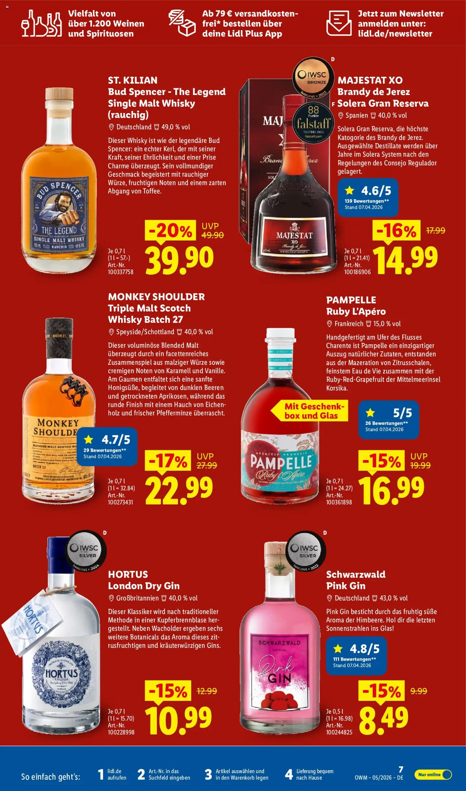 Lidl Prospekt – gültig ab 01.05.2026 | Seite: 7 | Produkte: Whisky, Box, Finish, Gin