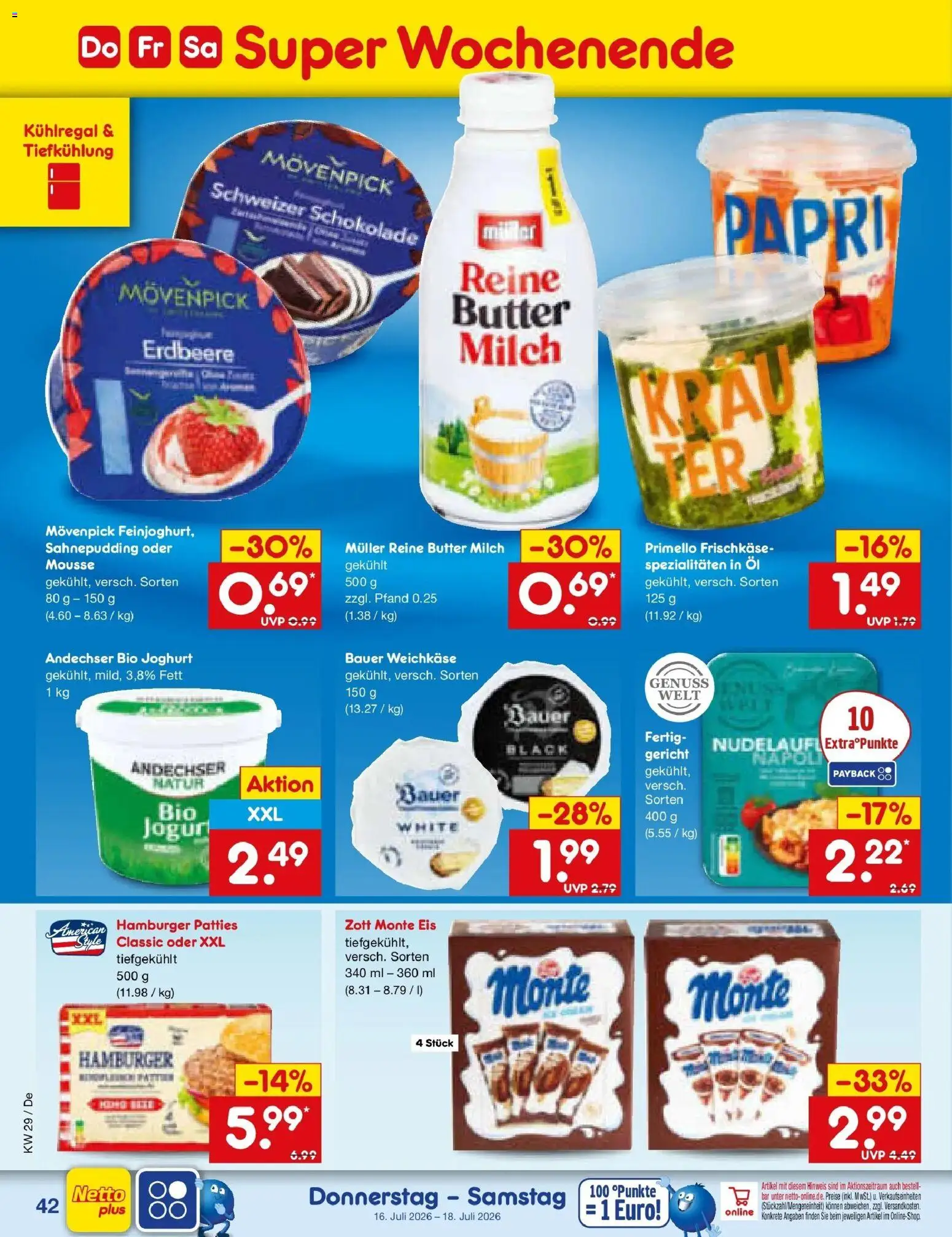 Netto Marken-Discount Prospekt Buttenwiesen – gültig ab 13.07.2026 | Seite: 60 | Produkte: Milch, Butter, Eis, Frischkase
