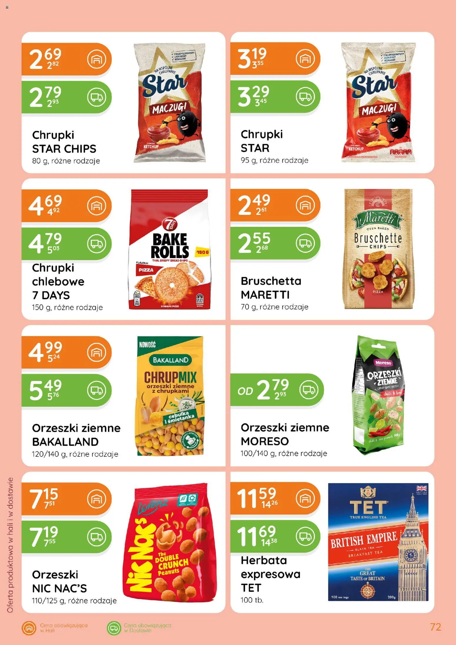 Eurocash gazetka od 15.10.2026 | Strona: 72 | Produkty: Ketchup, Chrupki, Bruschetta, Herbata