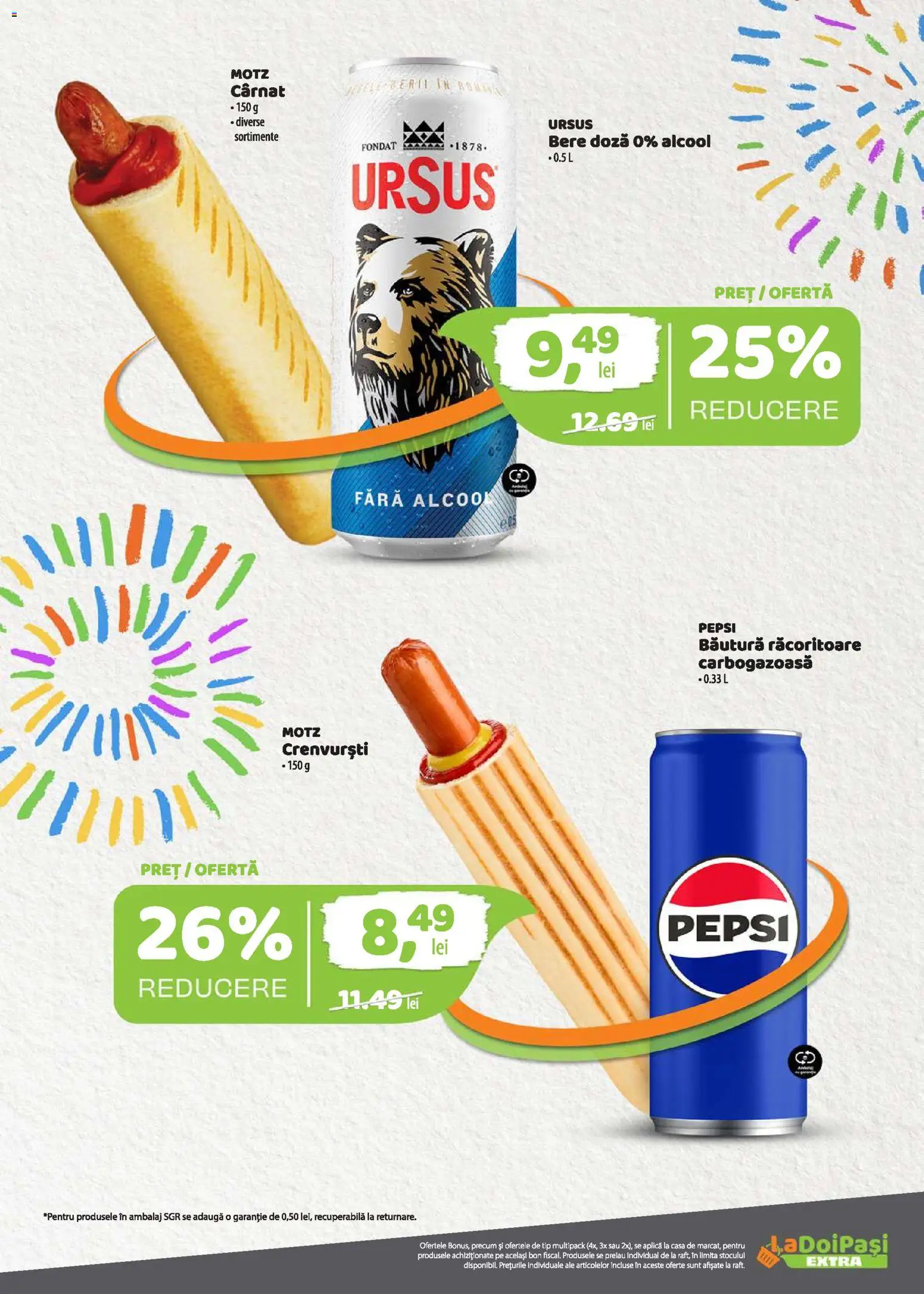 Noul catalog LaDoiPași – valabil de la 01.06.2026 | Pagină: 7 | Produse: Crenvurști, Bere