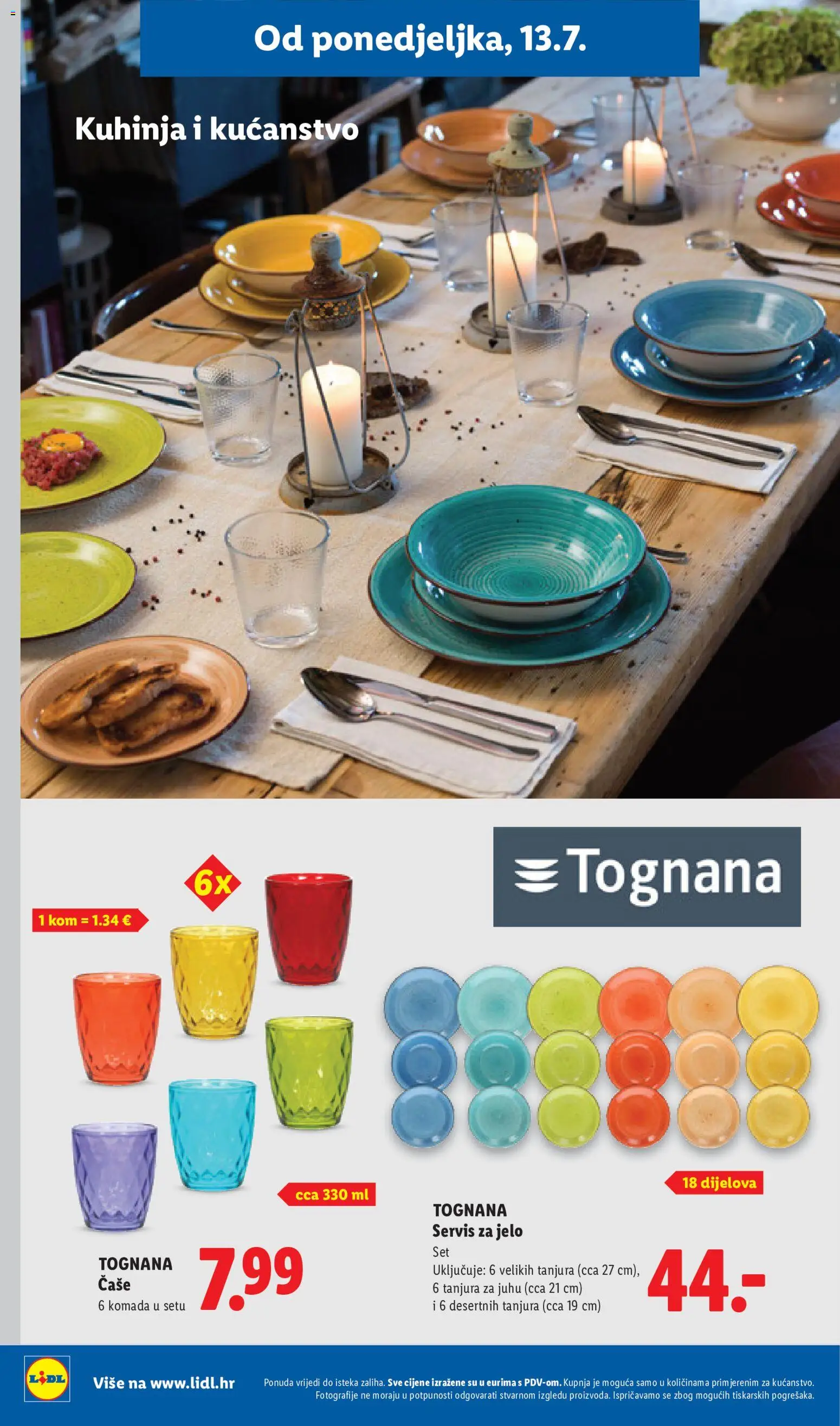 Lidl katalog | vrijedi od 13.07.2026 | Stranica: 34 | Proizvodi: Tognana, Čaše, Kuhinja