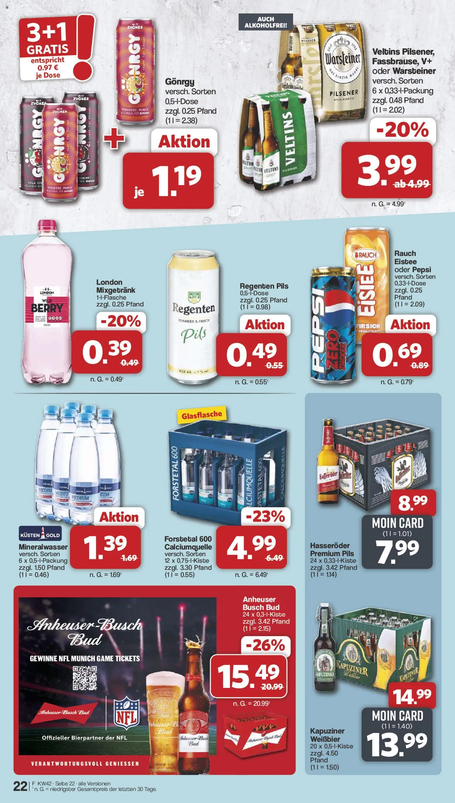 Famila Nordwest Prospekt – gültig ab 12.10.2026 | Seite: 22 | Produkte: Mixgetränk, Bier, Zucker, Fruchtsaft