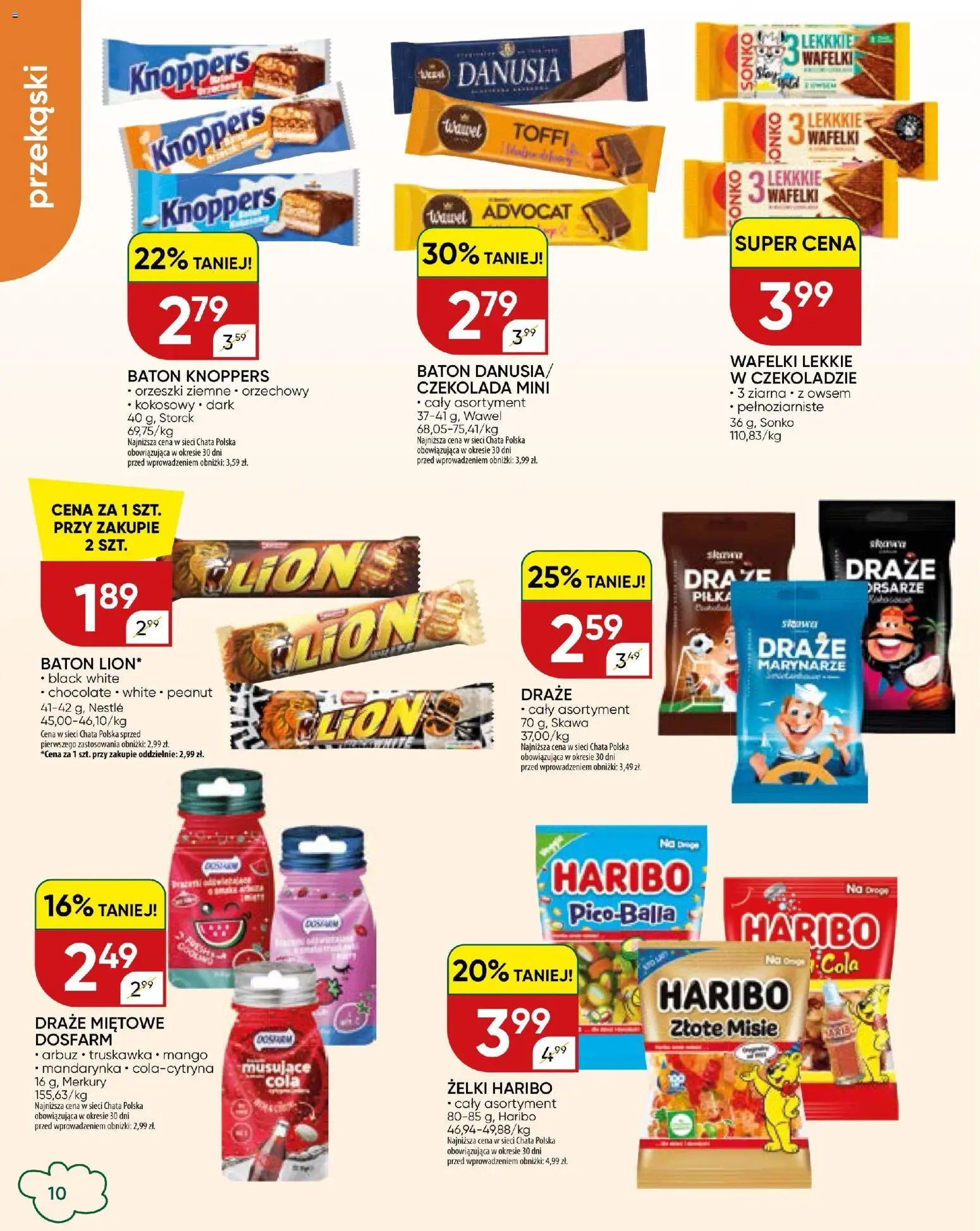 Chata Polska gazetka od 13.08.2026 | Strona: 30 | Produkty: Żelki haribo, Arbuz, Baton, Orzeszki ziemne