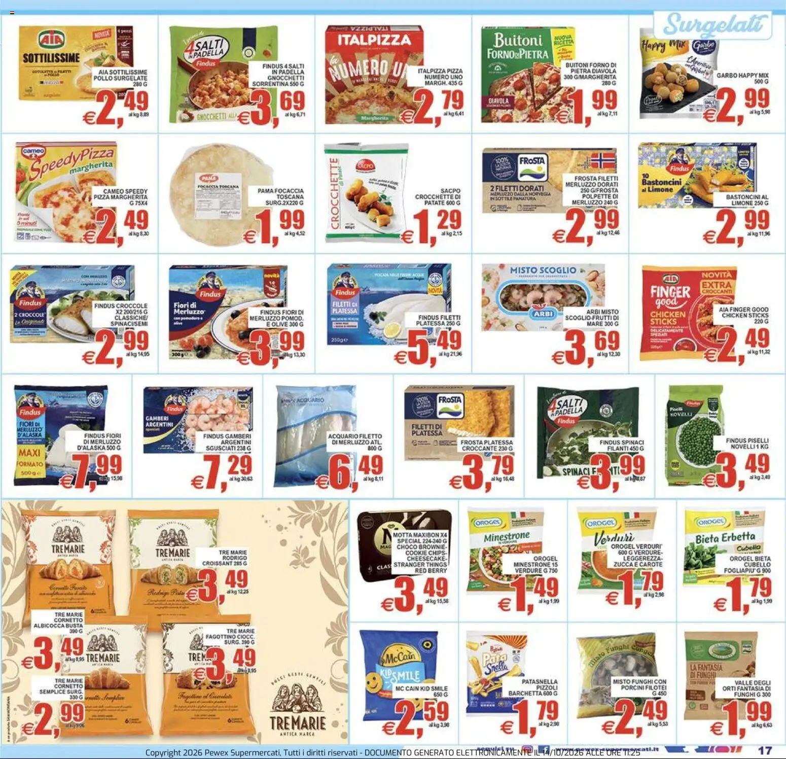 Volantino Pewex del 14/10/2026 | Pagina: 17 | Prodotti: Pollo, Limone, Spinaci, Polpette