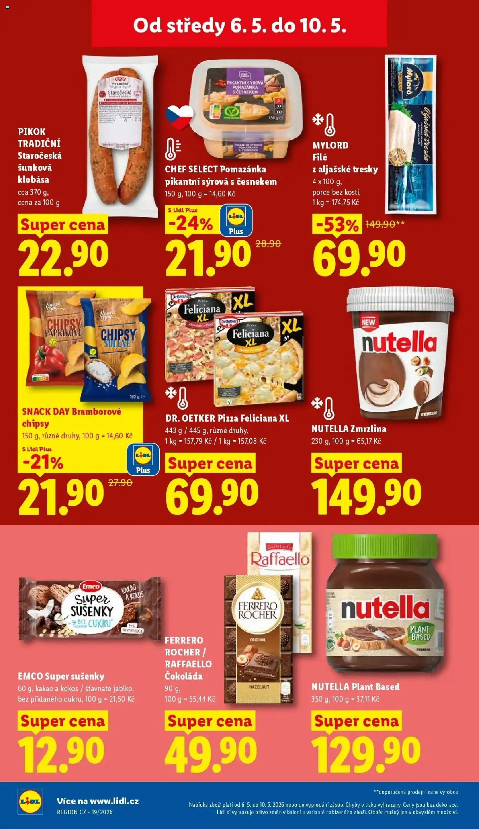 Lidl aktuální leták od 06.05.2026 | Strana: 26 | Produkty: Klobása, Pomazánka, Kakao, File