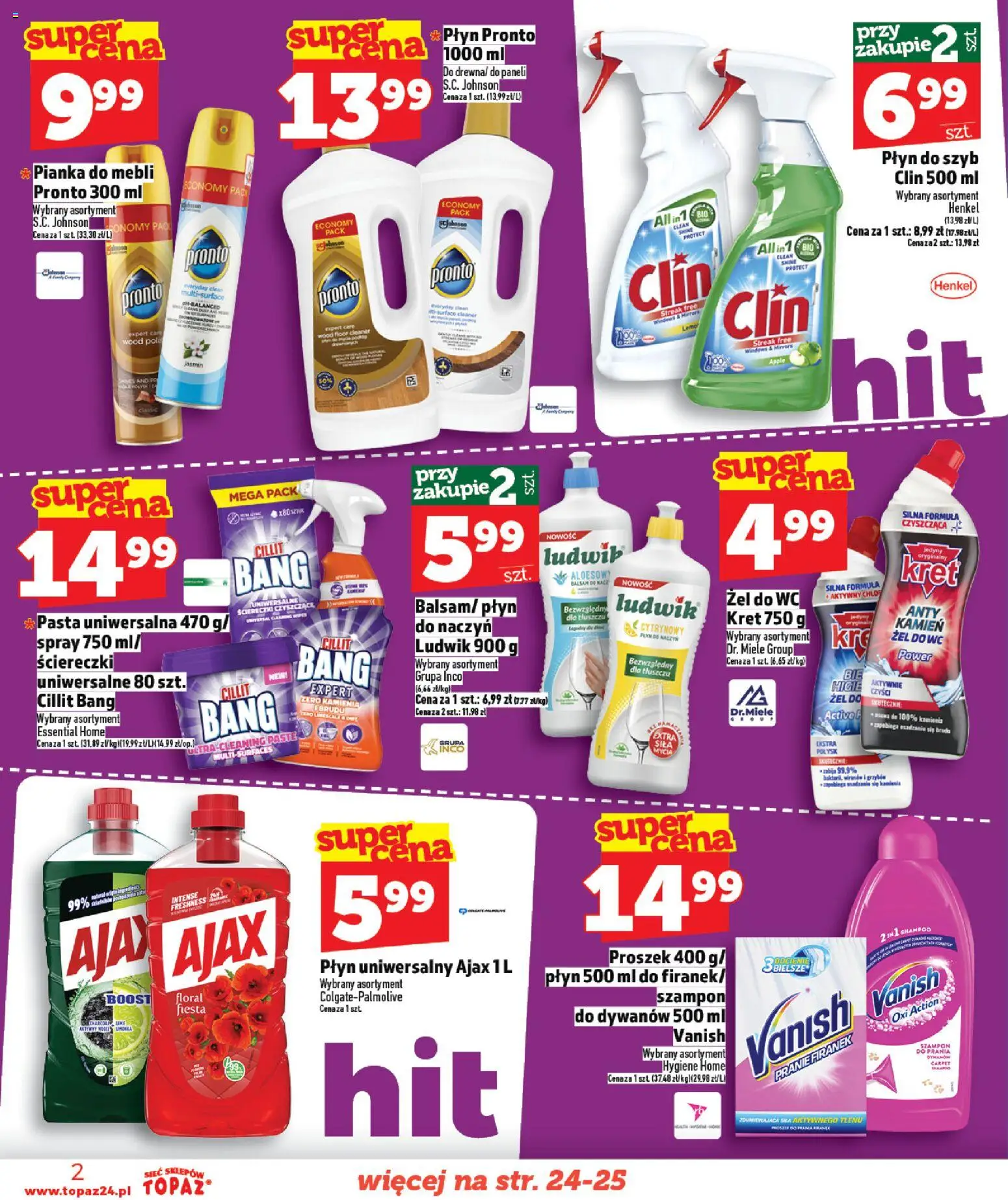 Topaz gazetka od 12.03.2026 | Strona: 2 | Produkty: Vanish, Cleaner, Por, Szampon