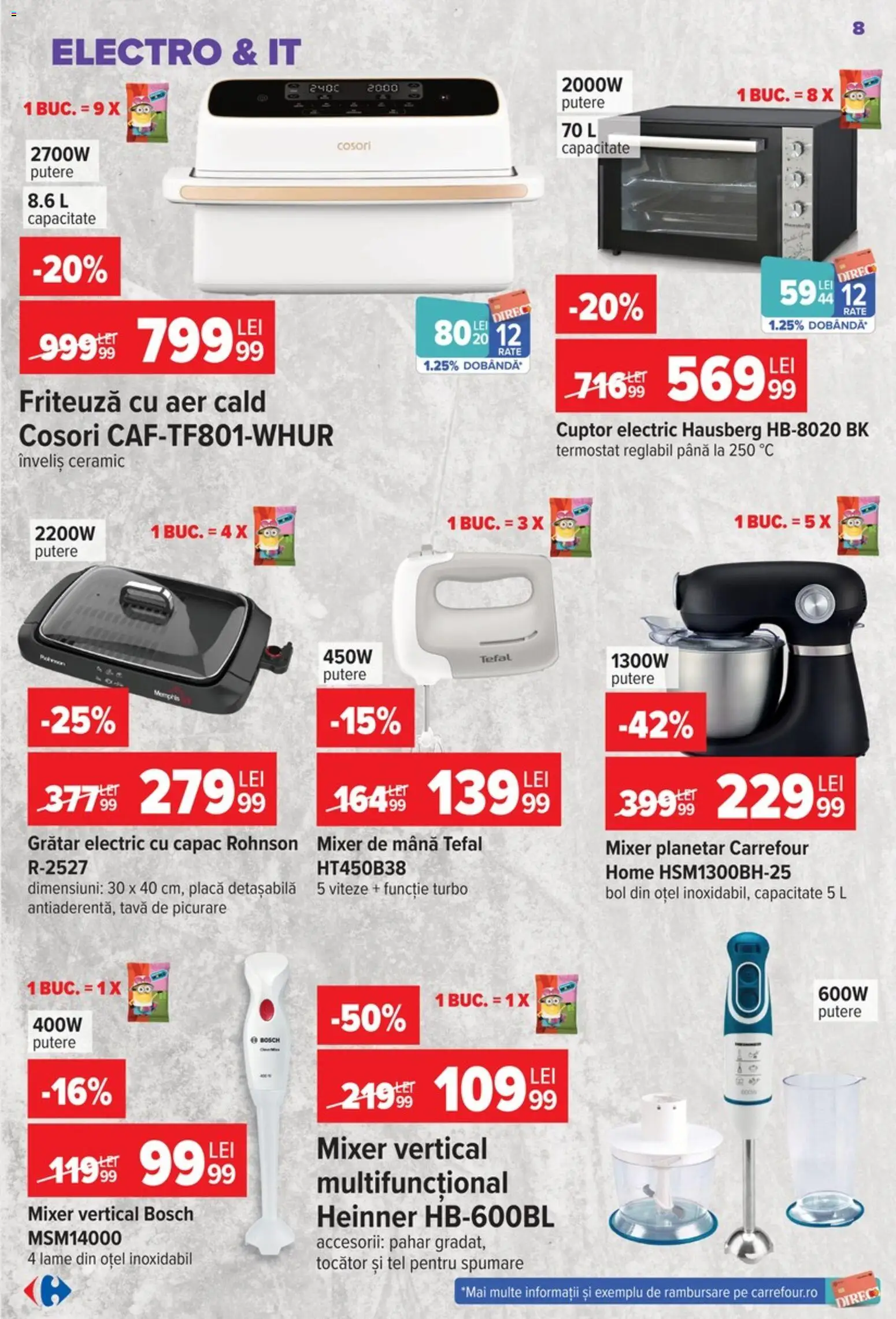 Noul catalog Carrefour – valabil de la 09.09.2026 | Pagină: 8 | Produse: Tava, Bol, Friteuză, Grătar