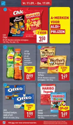 CHIO Chips, OP=OP. Meerdere varianten verkrijgbaar. 130-170 g. Per stuk 1.75. - Voorbeeld van een folder van Aldi, geldig van 07-09-2026 | Pagina: 46