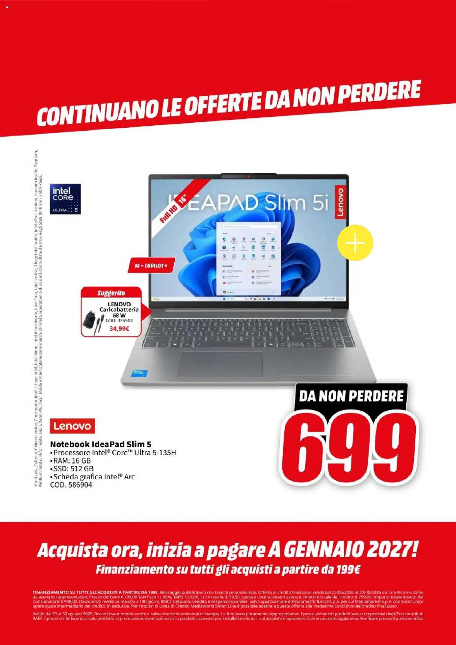 Volantino Media World del 23/06/2026 | Pagina: 17 | Prodotti: Notebook