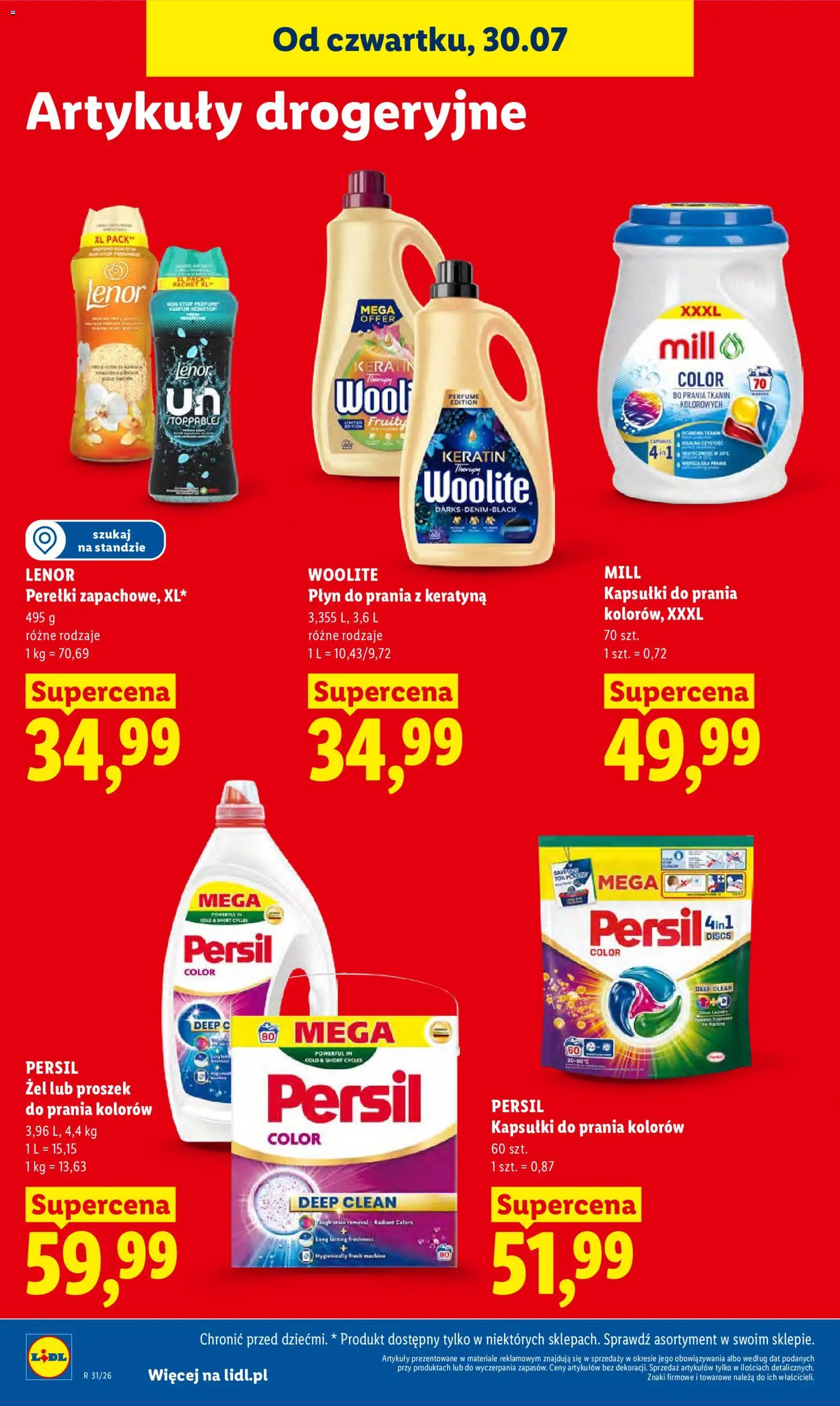 Lidl Polsko leták od 30.07.2026 | Strana: 92 | Produkty: Lenor, Woolite, Persil