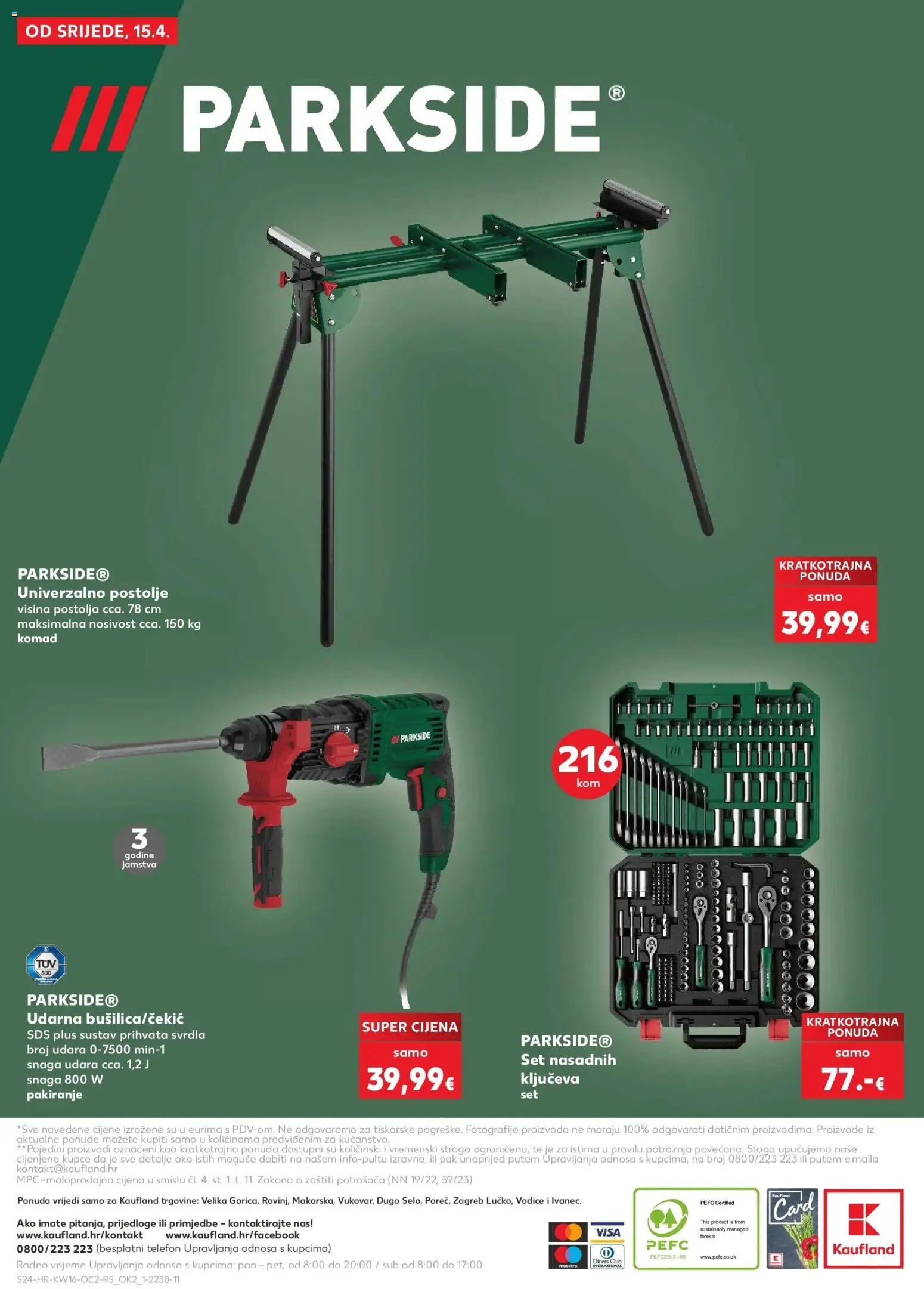 Kaufland katalog | vrijedi od 15.04.2026 | Stranica: 24 | Proizvodi: Telefon, Parkside