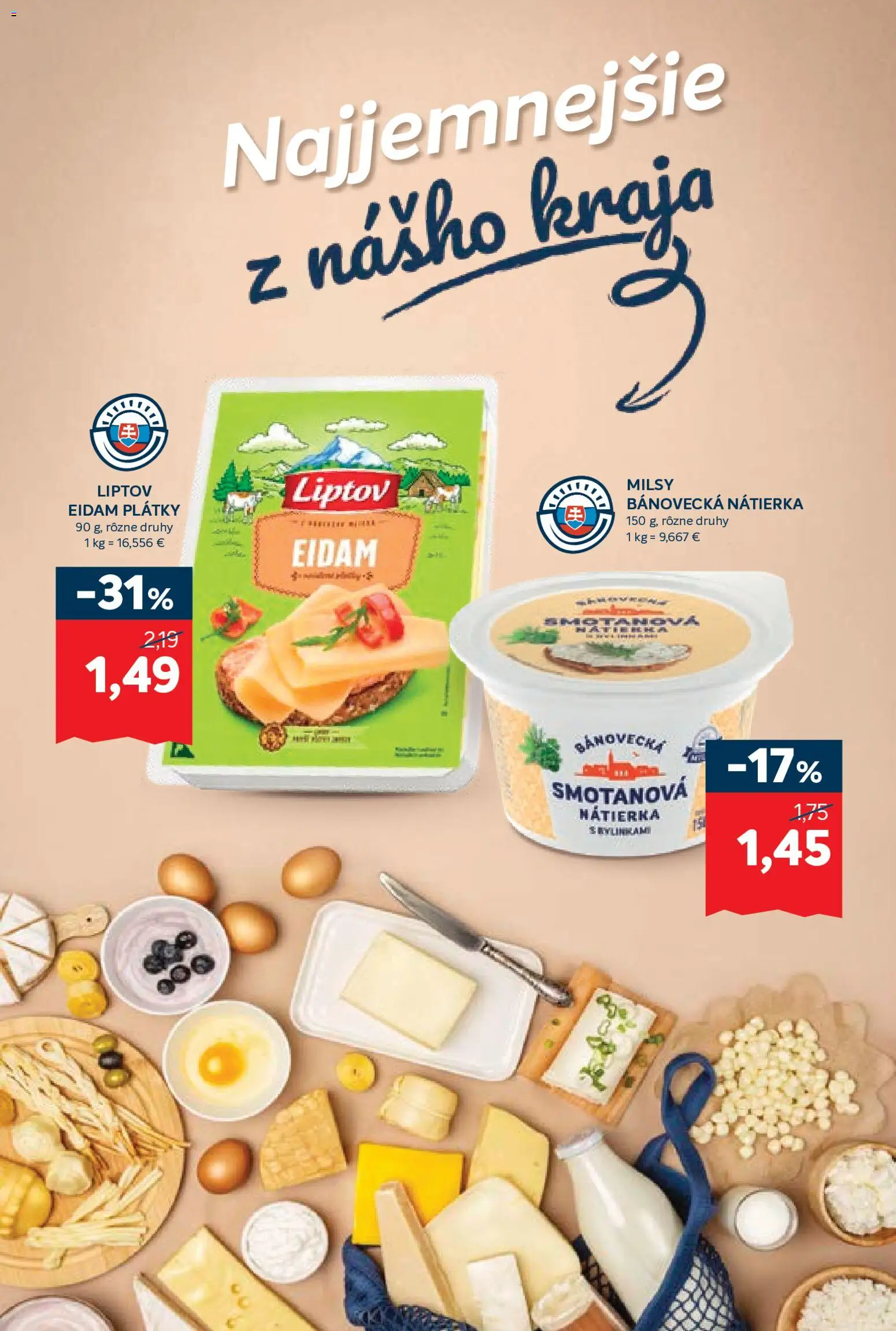 Nové Kraj akcie – leták je platný od 23.07.2026 | Strana: 7 | Produkty: Eidam