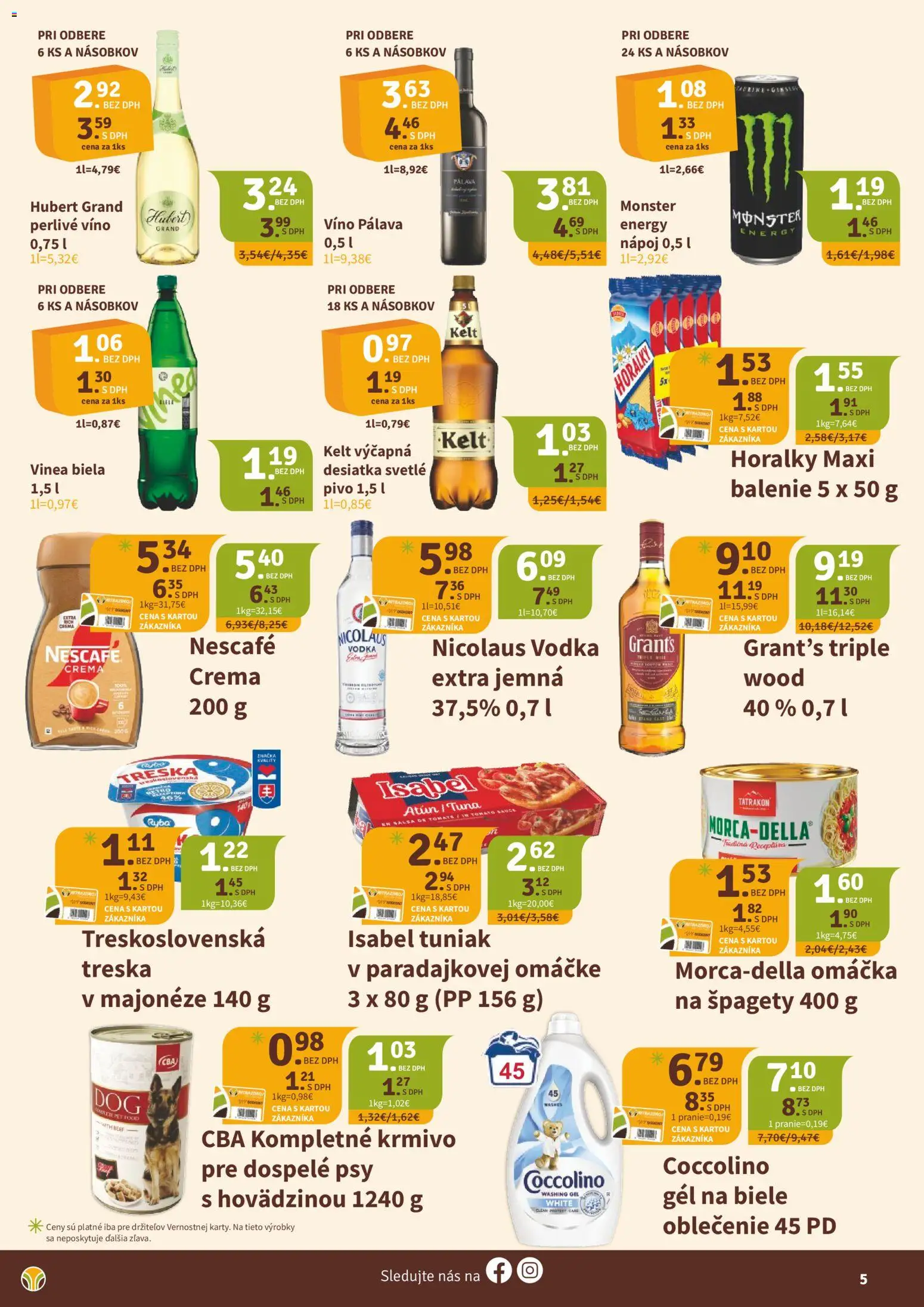 Nové Nitrazdroj akcie – leták je platný od 06.08.2026 | Strana: 5 | Produkty: Tuniak, Vodka, Horálky, Vinea