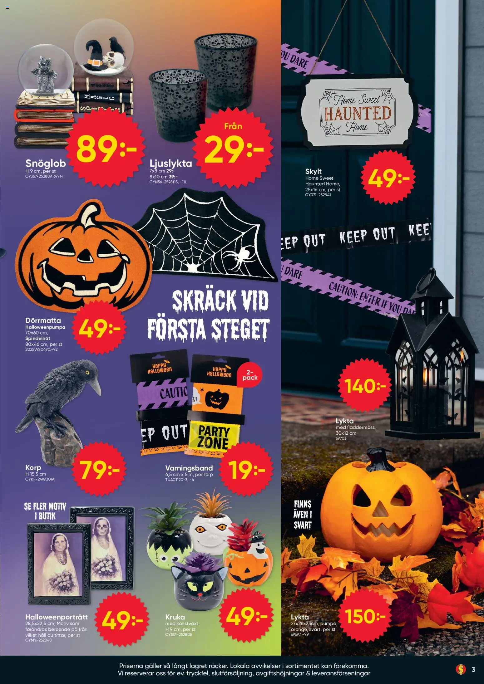 Dollar Store reklamblad aktuell från 29/09/2026 | Sida: 3 | Produkter: Lykta, Galler, Kruka, Häll