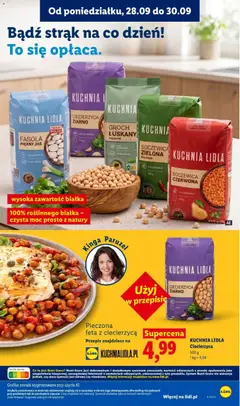 Pogląd oferty "KUCHNIA LIDLA FASOLA PIĘKNY JAŚ, Fasola Piękny Jaś" - ważna od 28.09.2026 | Strona: 85 | Produkty: Groch, Żywność, Ciecierzyca, Fasola piękny jaś