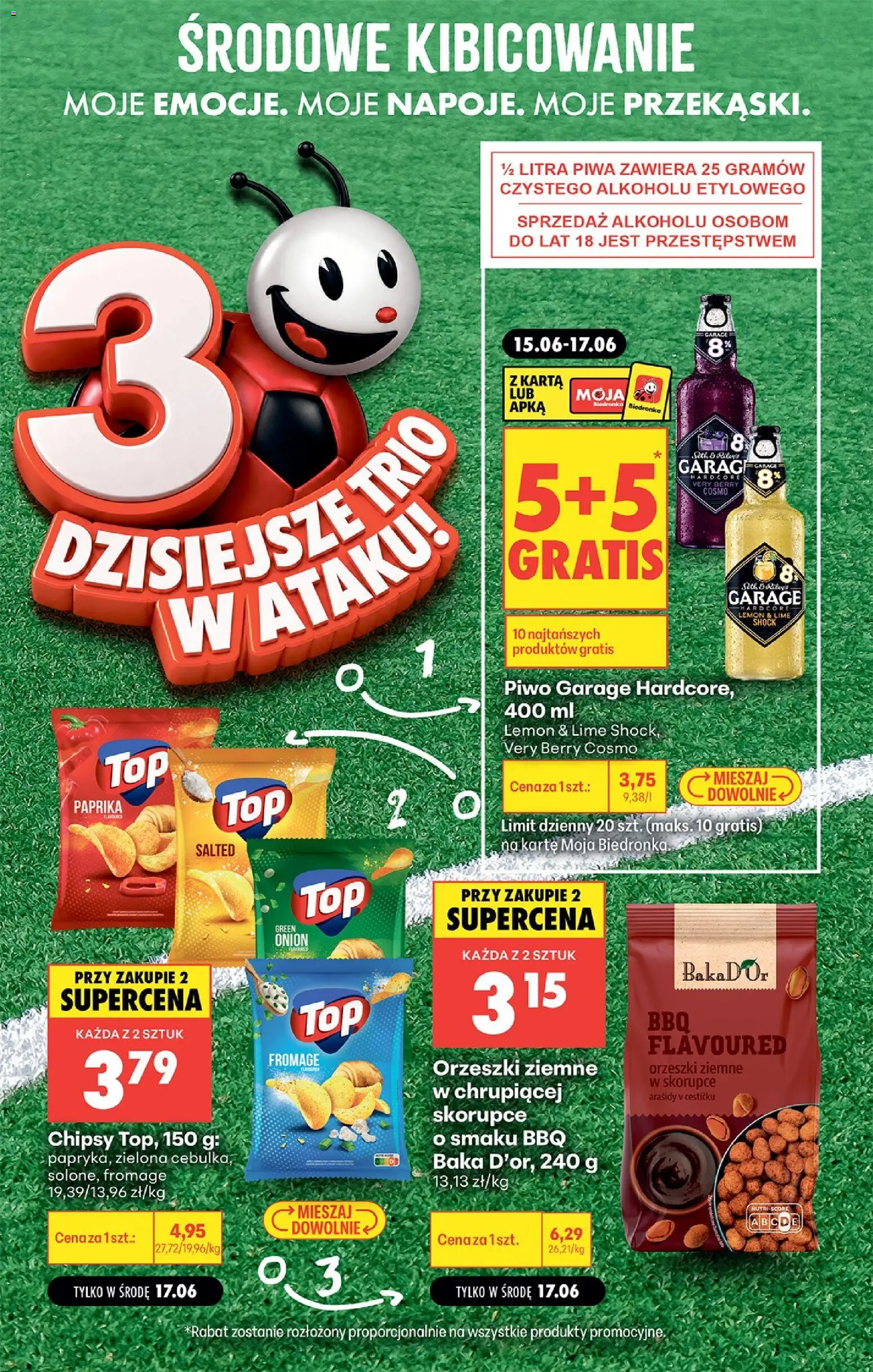 Biedronka gazetka - Football od 17.10.2026 | Strona: 2 | Produkty: Karta, Chipsy, Orzeszki ziemne, Piwo