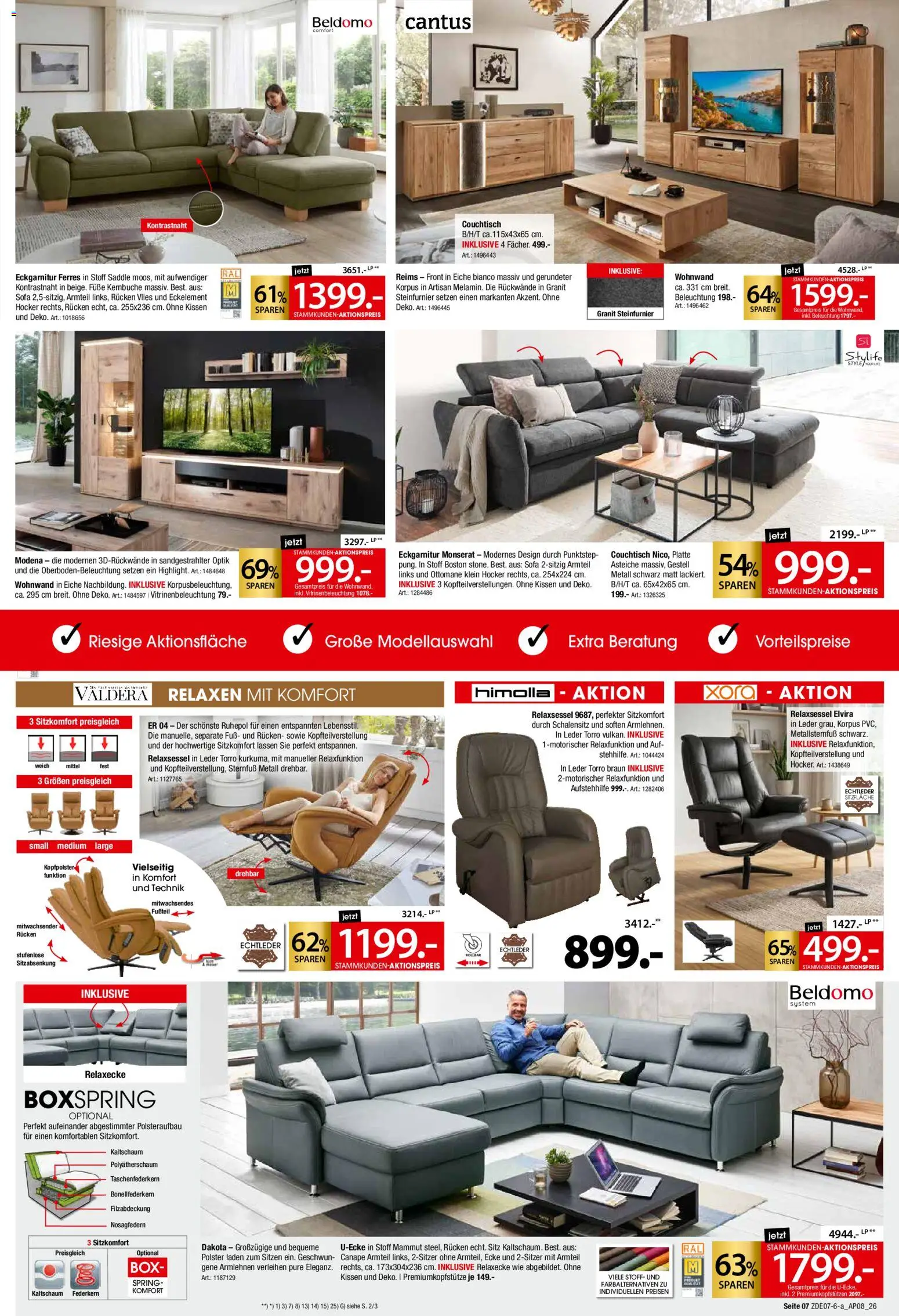 Zurbrüggen Super Sparwochen – gültig ab 24.07.2026 | Seite: 7 | Produkte: Relaxsessel, Sofa, Couchtisch, Box